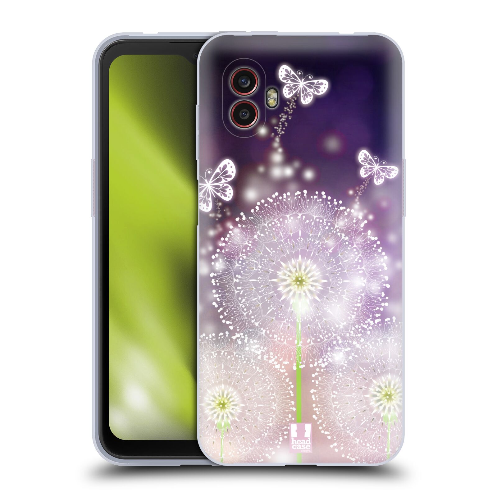 Silikonové pouzdro - Samsung Galaxy Xcover 6 Pro - Head Case - Pampelišky a Motýlci (Silikonový kryt, obal, pouzdro na mobilní telefon Samsung Galaxy Xcover 6 Pro s motivem Pampelišky a Motýlci)