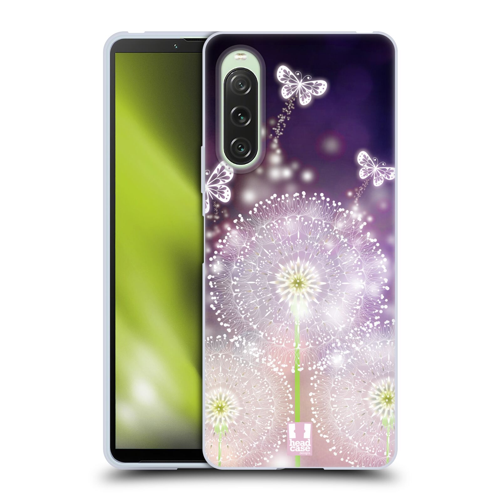 Silikonové pouzdro - Sony Xperia 10 V - Head Case - Pampelišky a Motýlci (Silikonový kryt, obal, pouzdro na mobilní telefon Sony Xperia 10 V s motivem Pampelišky a Motýlci)