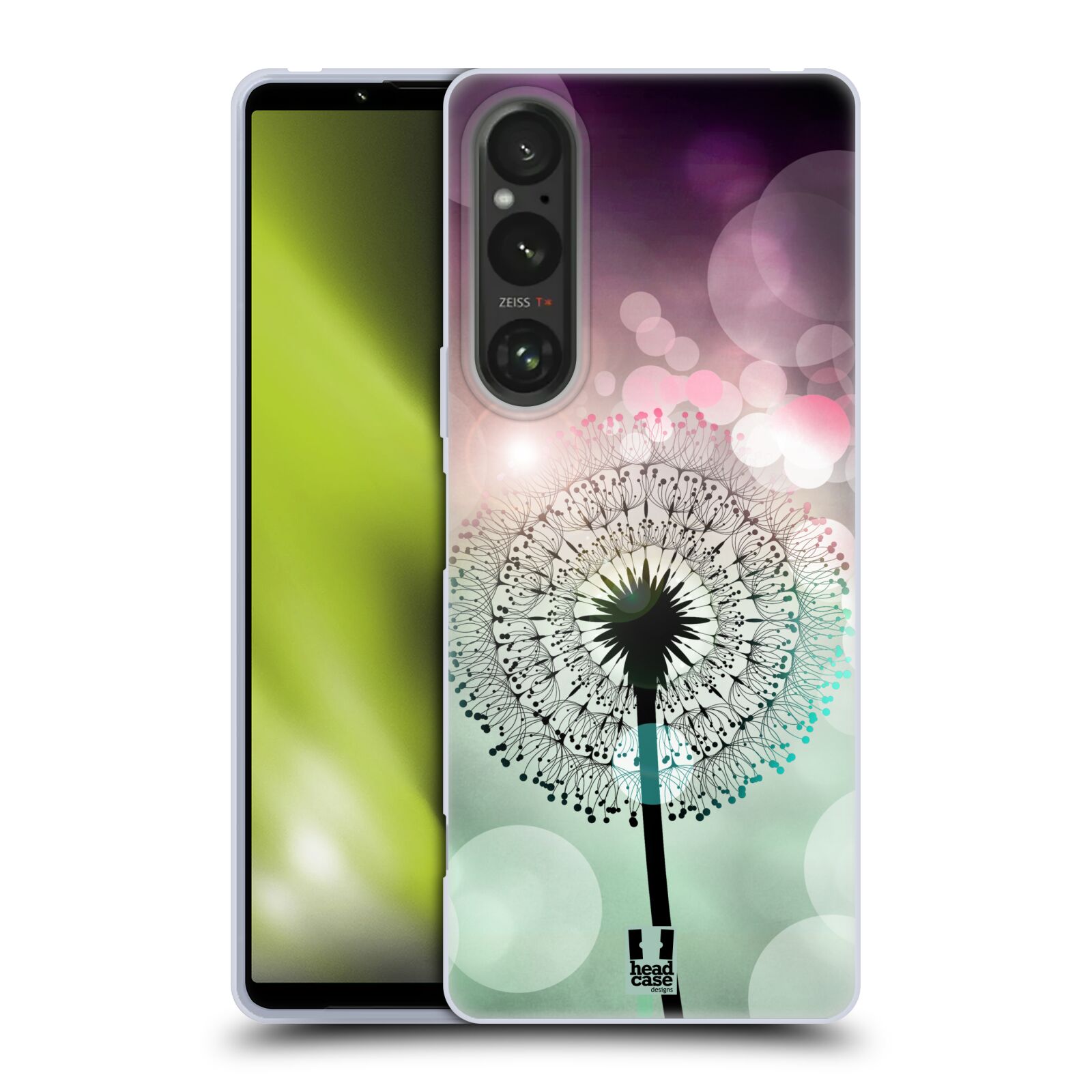 Silikonové pouzdro - Sony Xperia 1 V - Head Case - Pampeliškové odlesky (Silikonový kryt, obal, pouzdro na mobilní telefon Sony Xperia 1 V s motivem Pampeliškové odlesky)