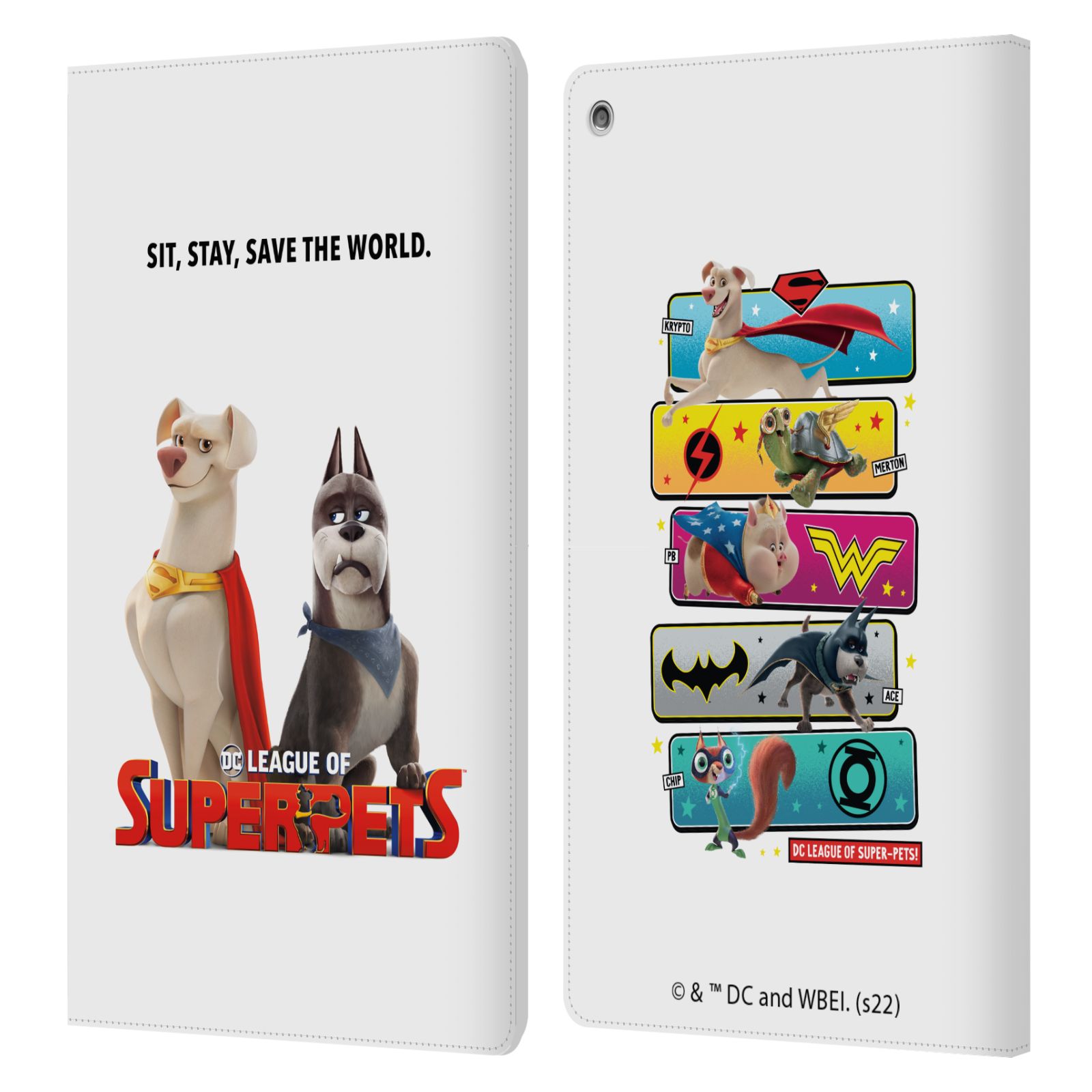 OFFICIAL DC LEAGUE OF SUPER PETS GRAPHICS LEATHER BOOK CASE FOR AMAZON FIRE - Picture 8 of 15