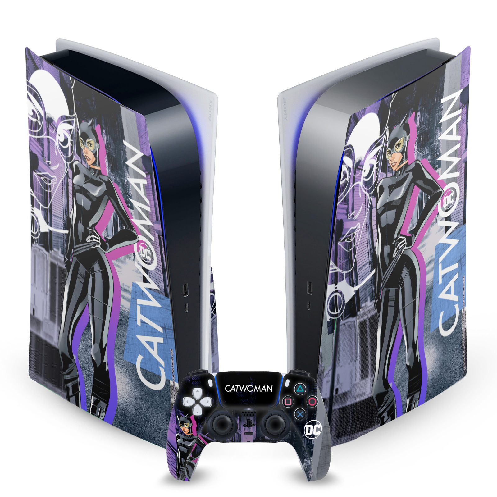 OFFICIAL DC WOMEN CORE COMPOSITIONS VINYL SKIN FOR SONY PS5 DISC EDITION BUNDLE