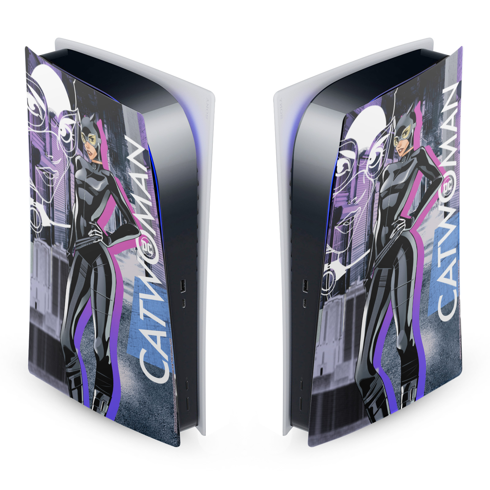 DC WOMEN CORE COMPOSITIONS VINYL SKIN DECAL FOR SONY PS5 DIGITAL EDITION CONSOLE
