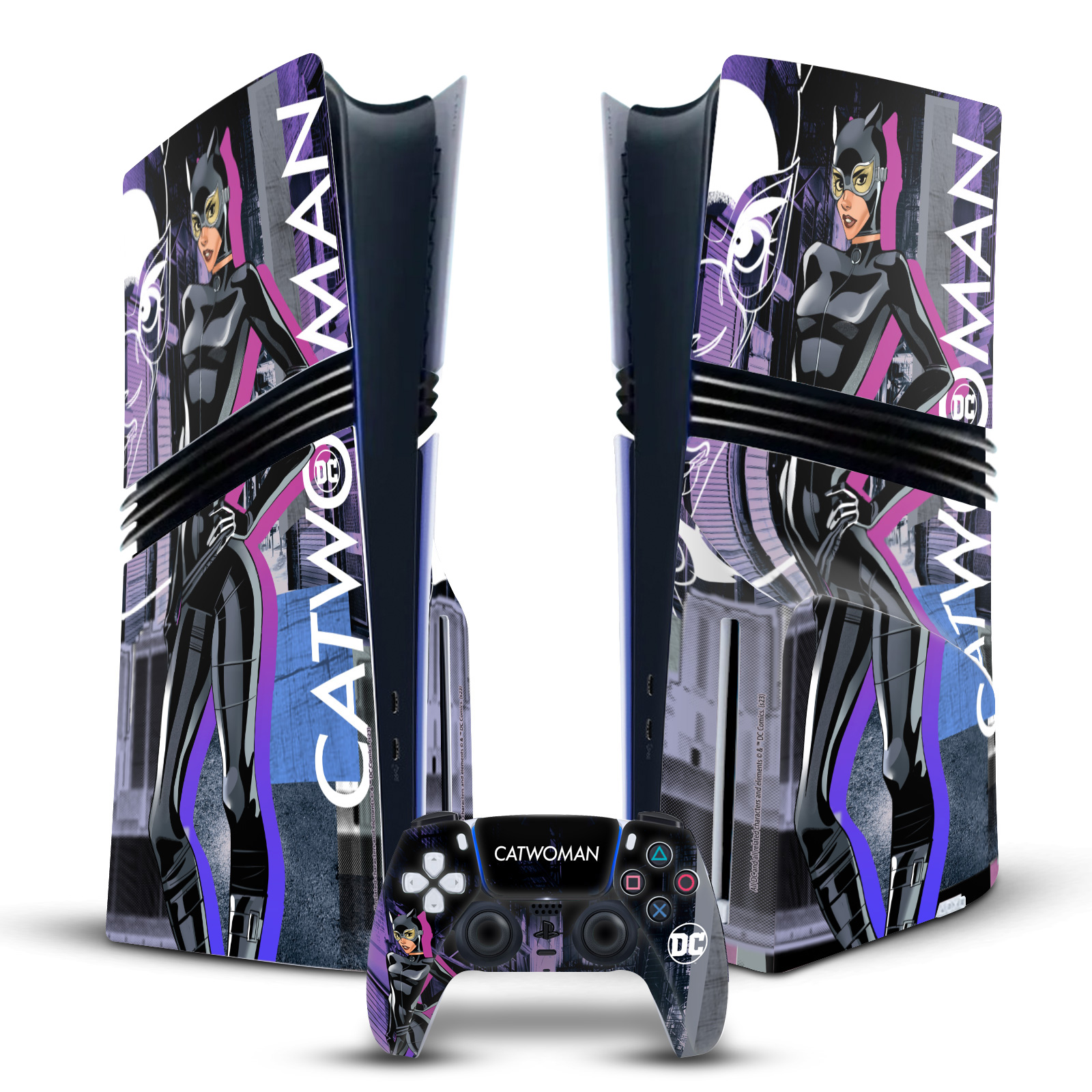 DC WOMEN CORE COMPOSITIONS VINYL SKIN FOR SONY PS5 PRO DISC EDITION BUNDLE