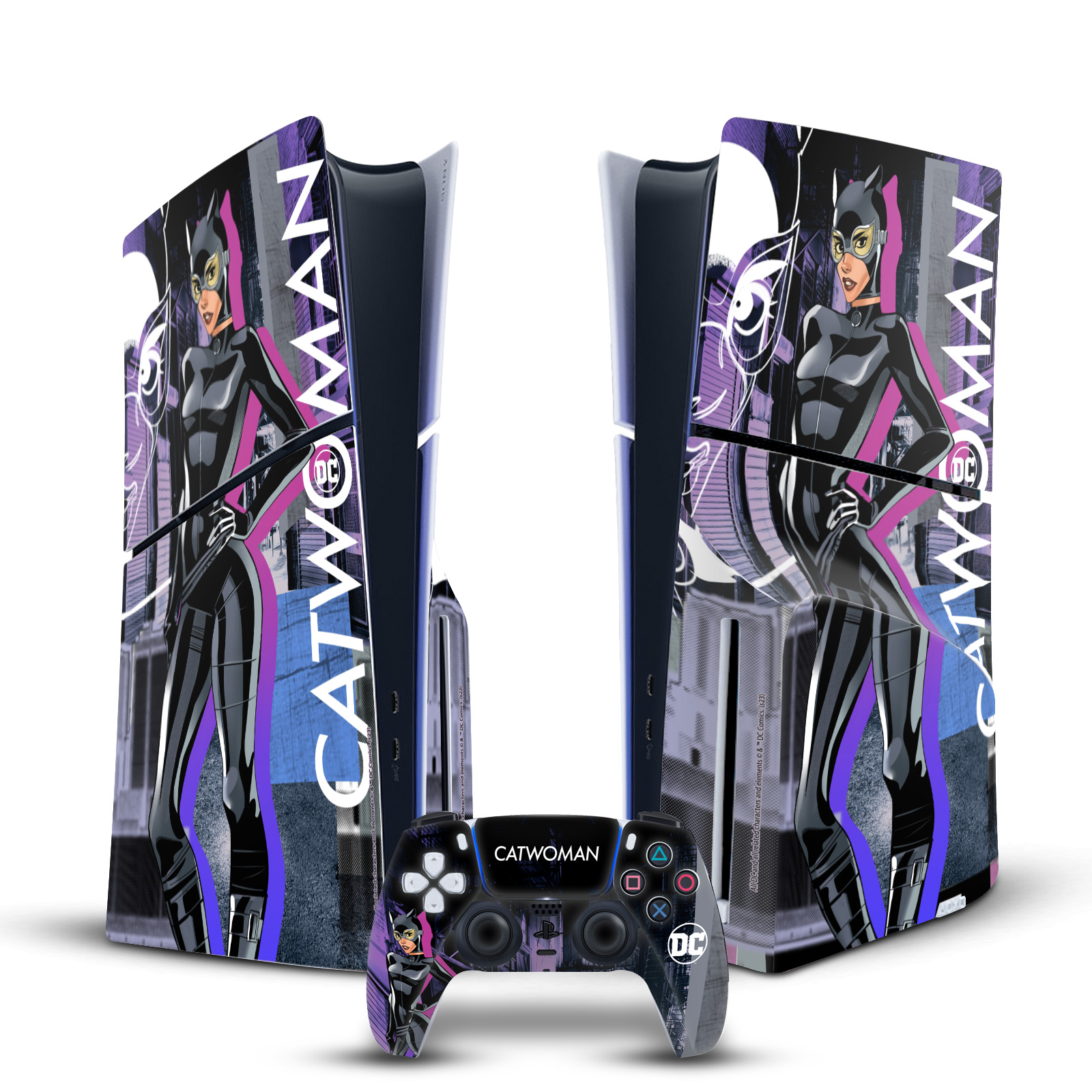 OFFICIAL DC WOMEN CORE COMPOSITIONS VINYL SKIN FOR PS5 SLIM DISC EDITION BUNDLE