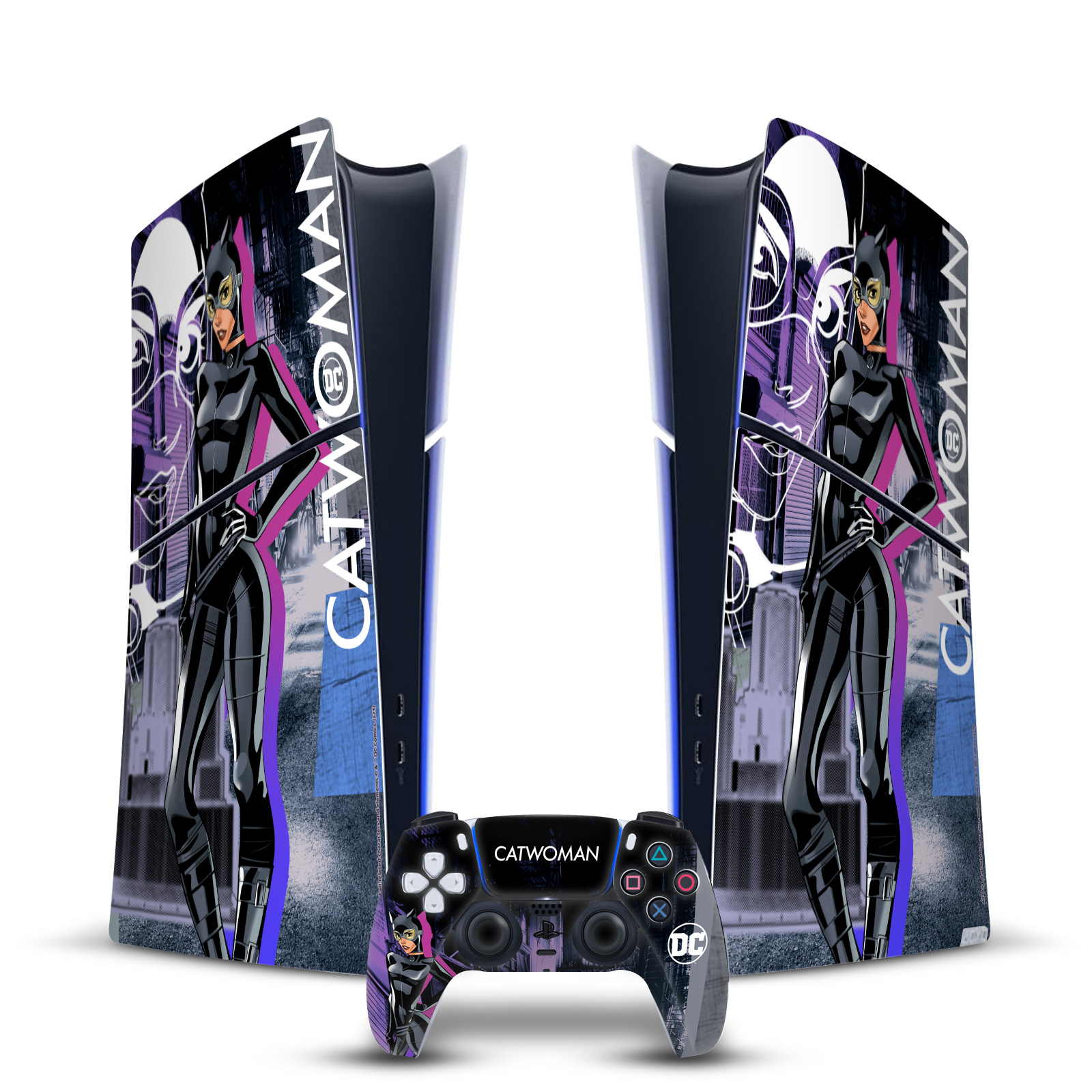 DC WOMEN CORE COMPOSITIONS VINYL SKIN FOR PS5 SLIM DIGITAL CONSOLE & CONTROLLER