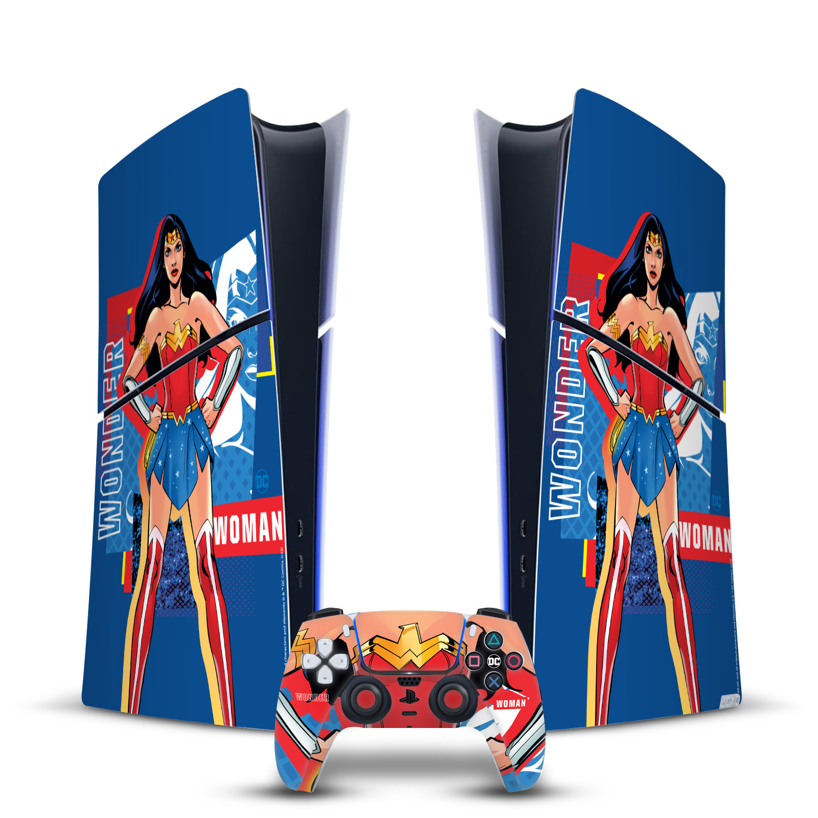 DC WOMEN CORE COMPOSITIONS VINYL SKIN FOR PS5 SLIM DIGITAL CONSOLE & CONTROLLER