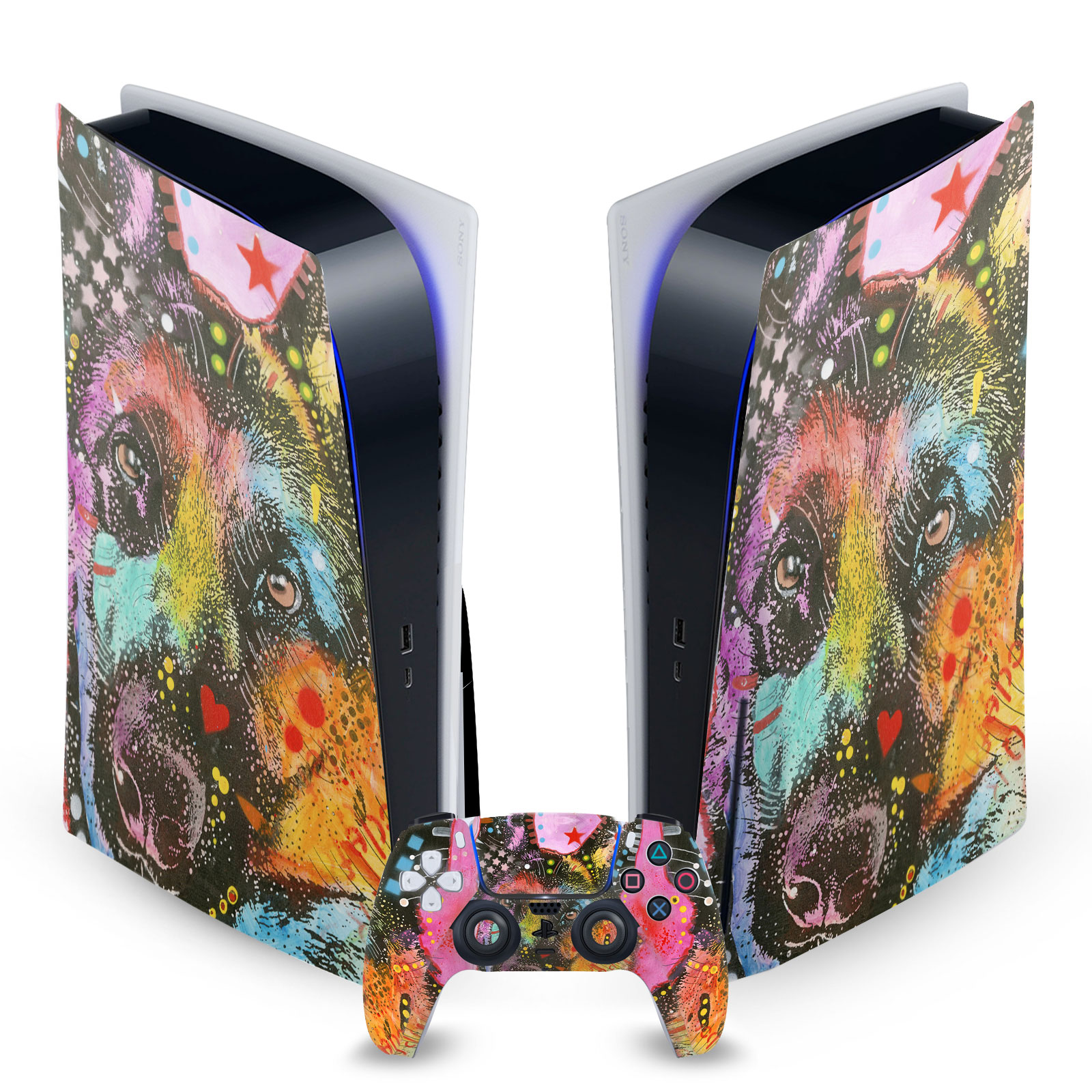 OFFICIAL DEAN RUSSO ANIMALS VINYL SKIN FOR SONY PS5 DISC EDITION BUNDLE