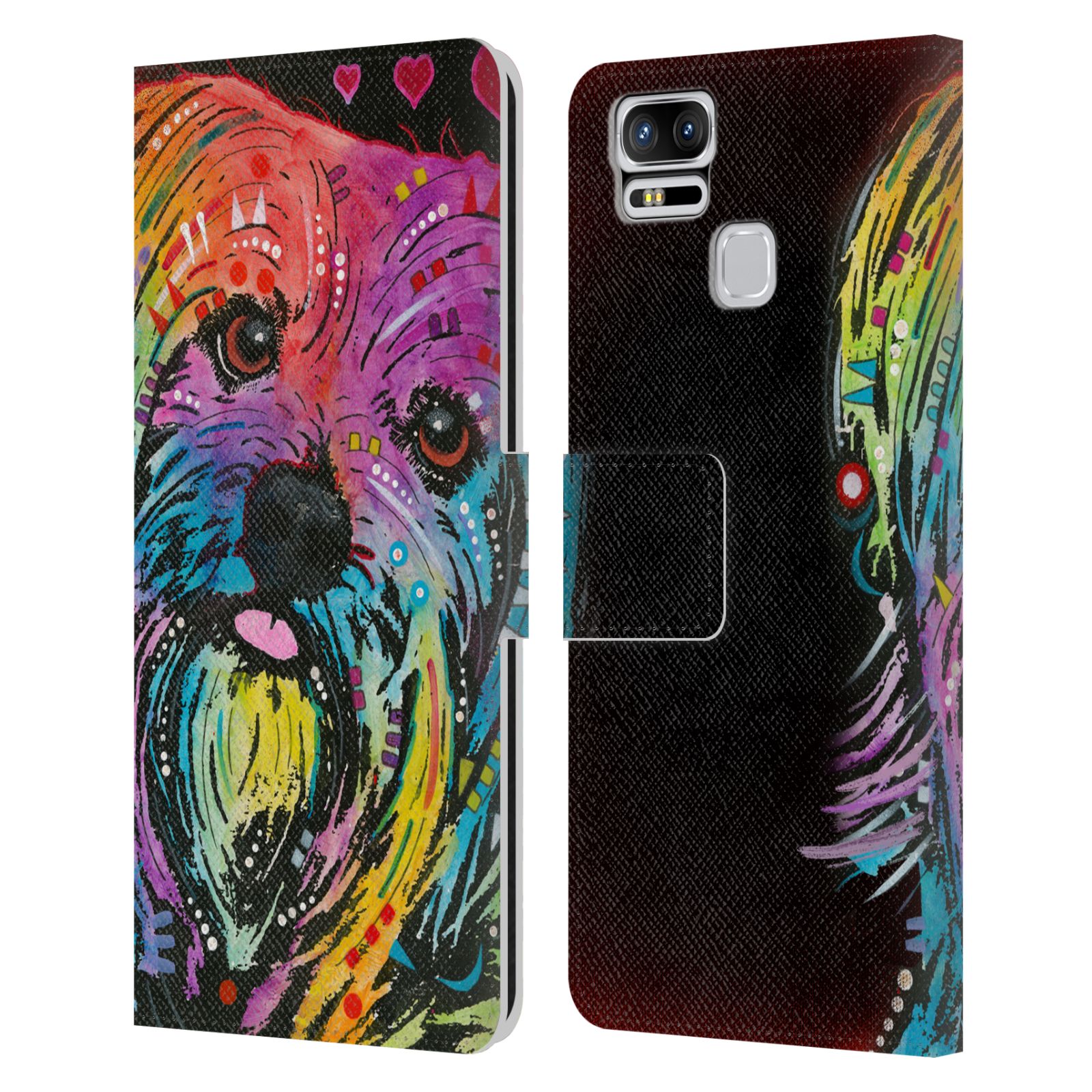 OFFICIAL DEAN RUSSO DOGS LEATHER BOOK WALLET CASE COVER FOR ASUS ZENFONE PHONES - Picture 7 of 7