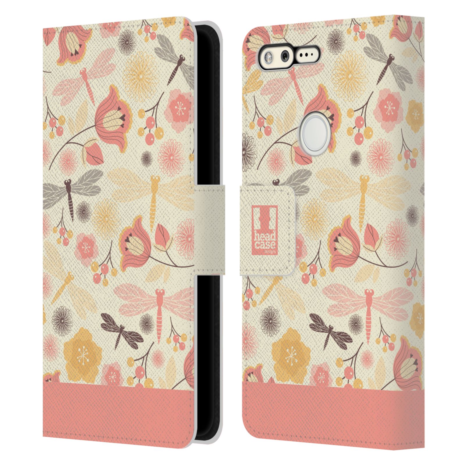 HEAD CASE DESIGNS DRAGONFLIES LEATHER BOOK WALLET CASE COVER FOR GOOGLE PHONES - Picture 7 of 9