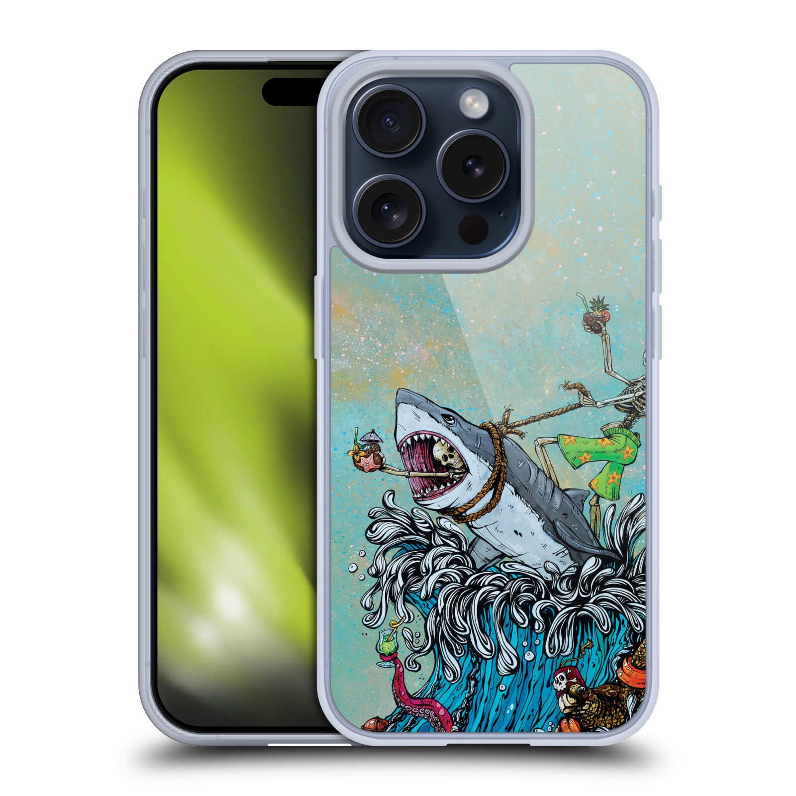 DAVID LOZEAU ARTE COLORATA CUSTODIA COVER MORBIDA IN GEL PER APPLE iPHONE PHONES - Foto 4 di 11