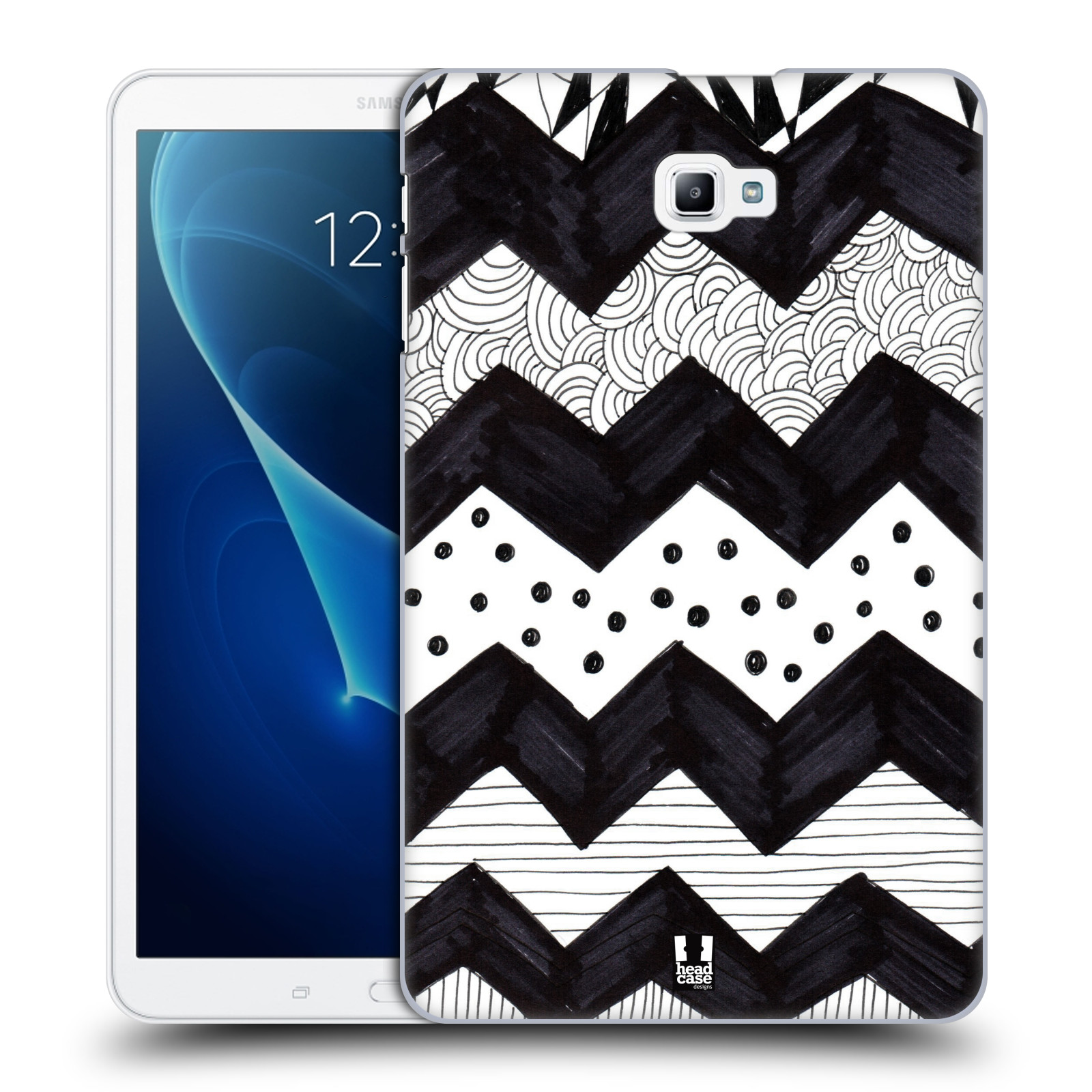 HEAD CASE DESIGNS BNW DOODLE HARD BACK CASE & WALLPAPER FOR SAMSUNG TABLETS 1 - Picture 16 of 16