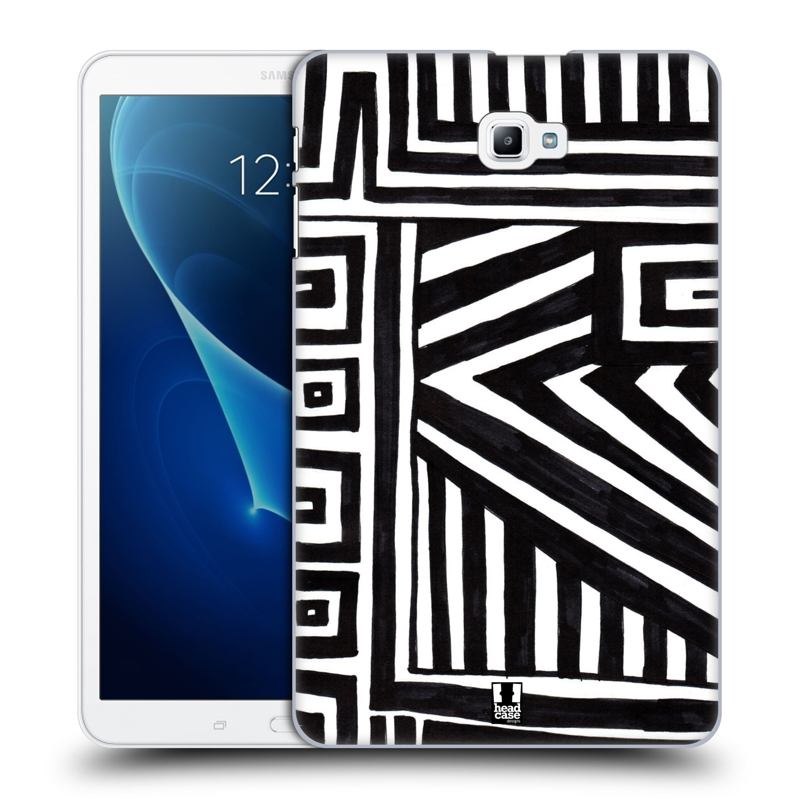 HEAD CASE DESIGNS BNW DOODLE HARD BACK CASE & WALLPAPER FOR SAMSUNG TABLETS 1 - Picture 9 of 16