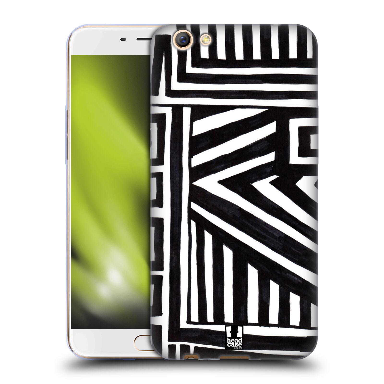 FUNDA HEAD CASE DESIGNS CON PATRONES DE DOODLE BLANCO Y NEGRO PARA TELÉFONOS OPPO - Imagen 8 de 15
