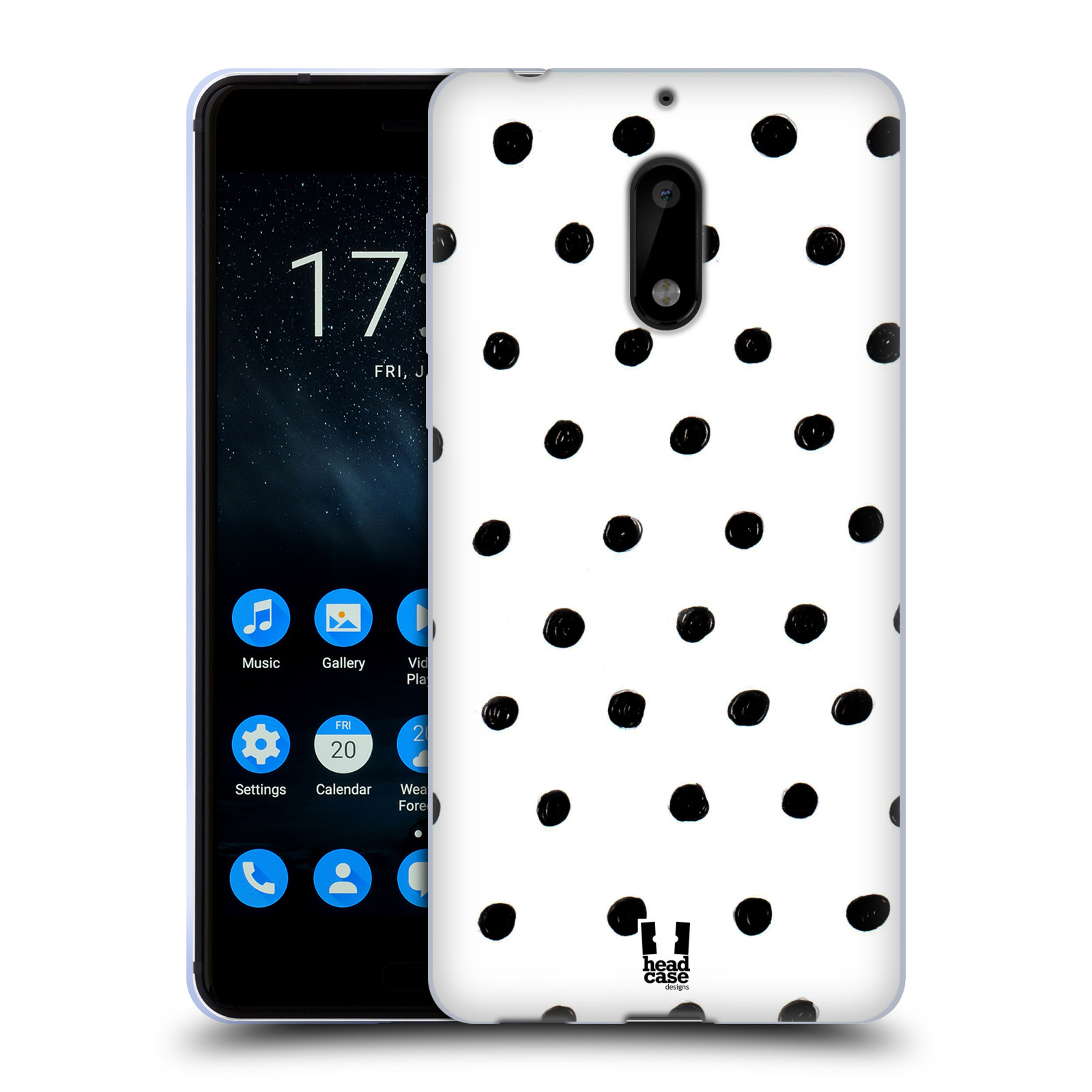 FUNDA DE GEL HEAD CASE DESIGNS CON PATRONES DE DOODLE EN BLANCO Y NEGRO PARA TELÉFONOS NOKIA 1 - Imagen 10 de 15