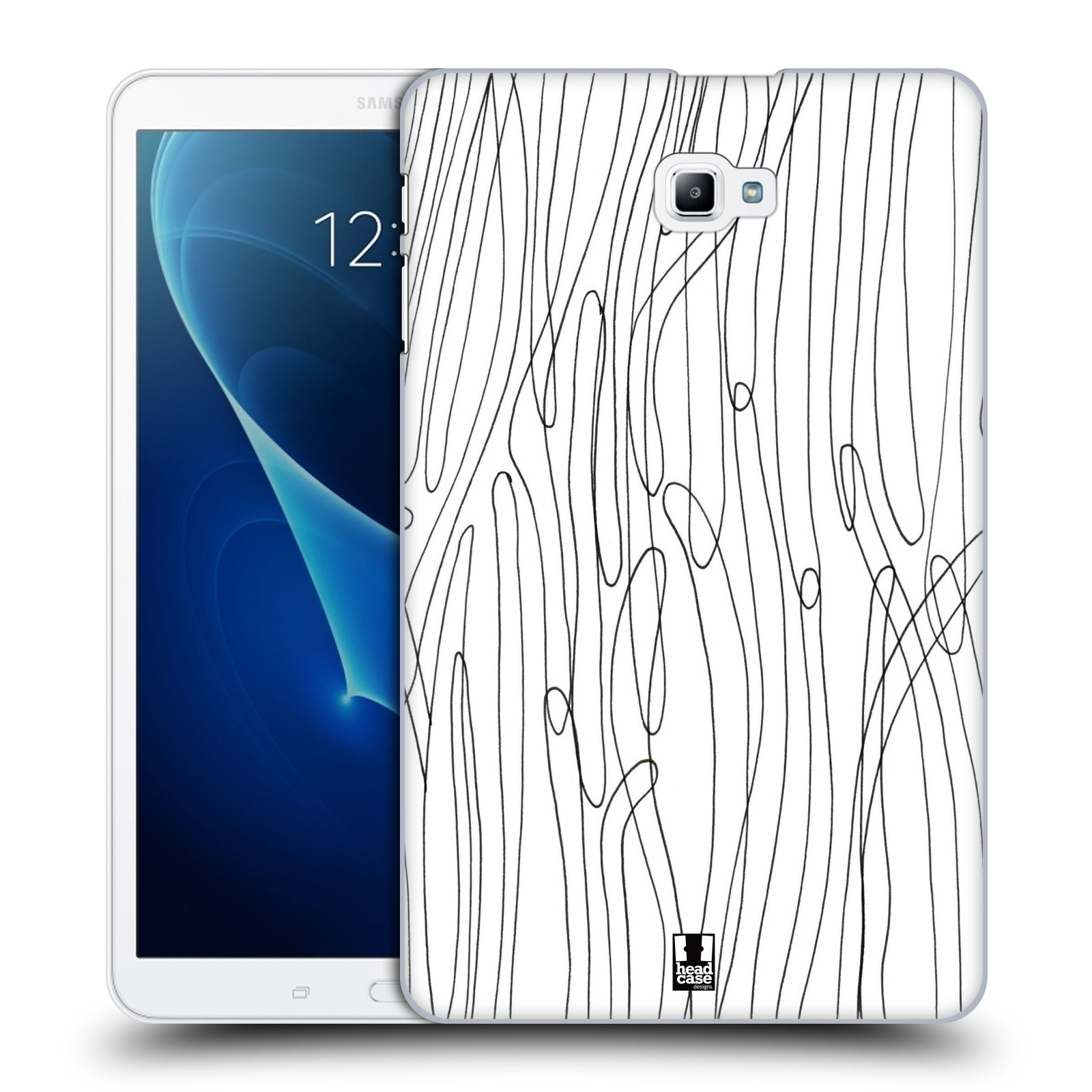 HEAD CASE DESIGNS BNW DOODLE HARD BACK CASE & WALLPAPER FOR SAMSUNG TABLETS 1 - Picture 12 of 16