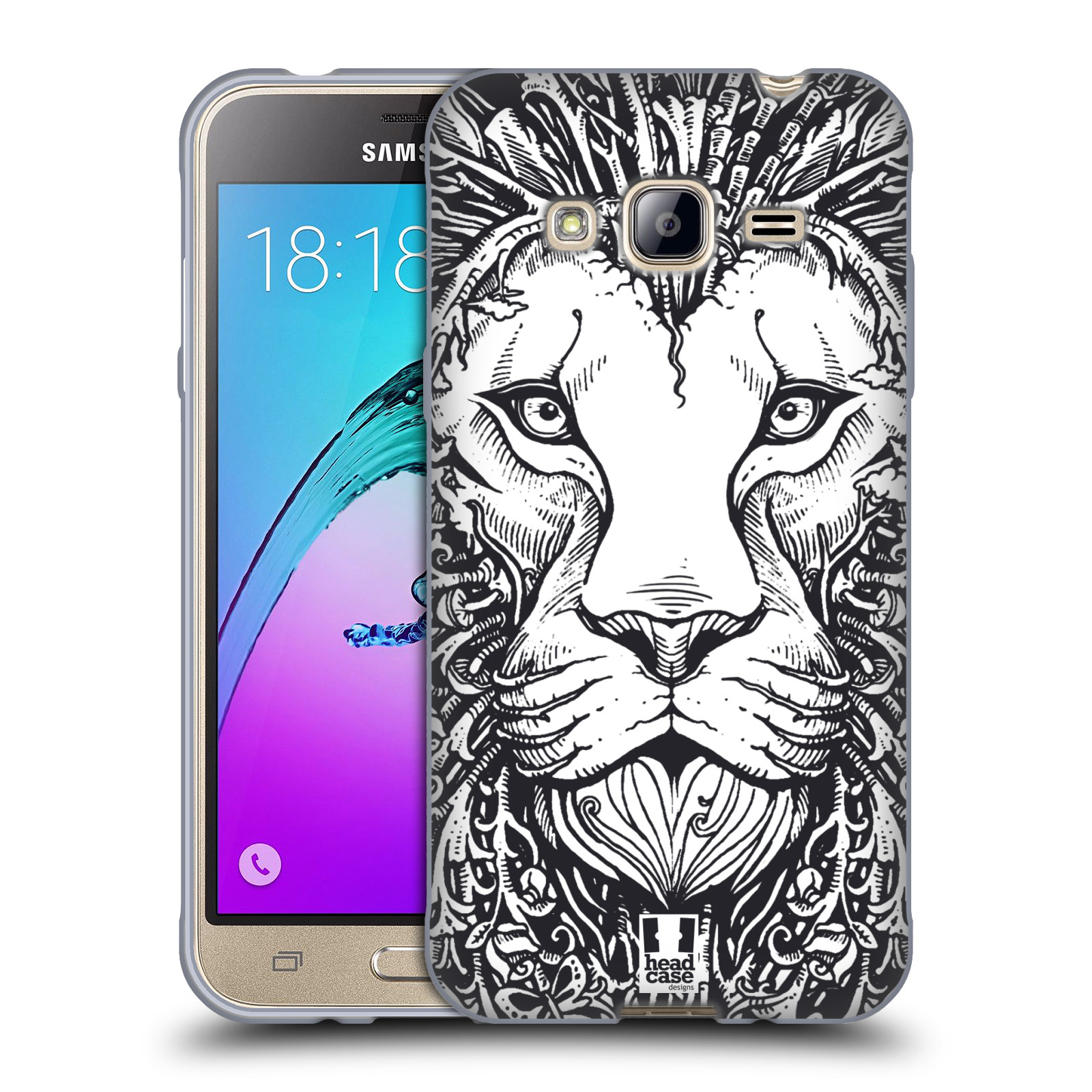 HEAD CASE DESIGNS DOODLE ANIMAL FACES SOFT GEL CASE FOR SAMSUNG PHONES 3