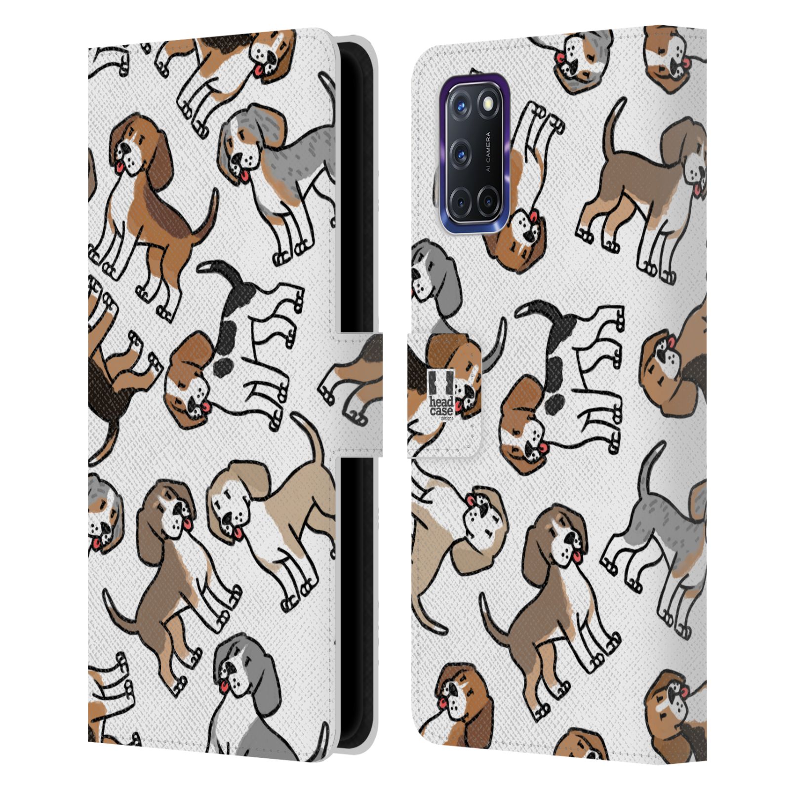 FUNDA HEAD CASE CON DIBUJO DE CUERO PARA LIBROS Y FONDO DE PANTALLA HEAD CASE CON PATRONES DE RAZA PERRO - Imagen 7 de 16