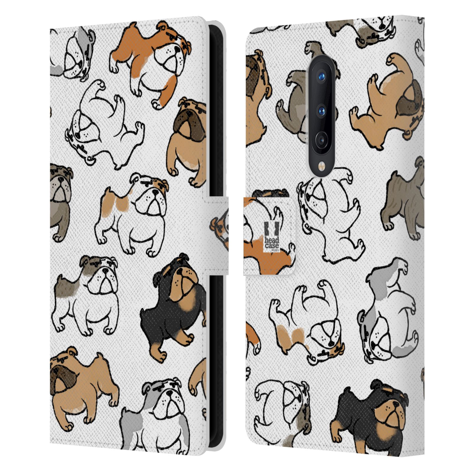 HEAD CASE DESIGNS DOG BREED PATTERNS LEATHER BOOK WALLET CASE FOR ONEPLUS PHONES - Picture 8 of 16