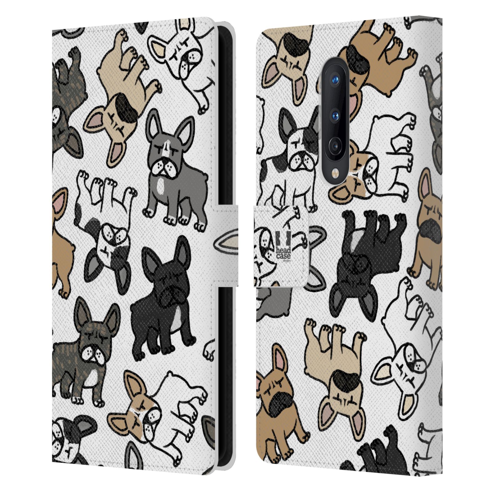 HEAD CASE DESIGNS DOG BREED PATTERNS LEATHER BOOK WALLET CASE FOR ONEPLUS PHONES - Picture 12 of 16