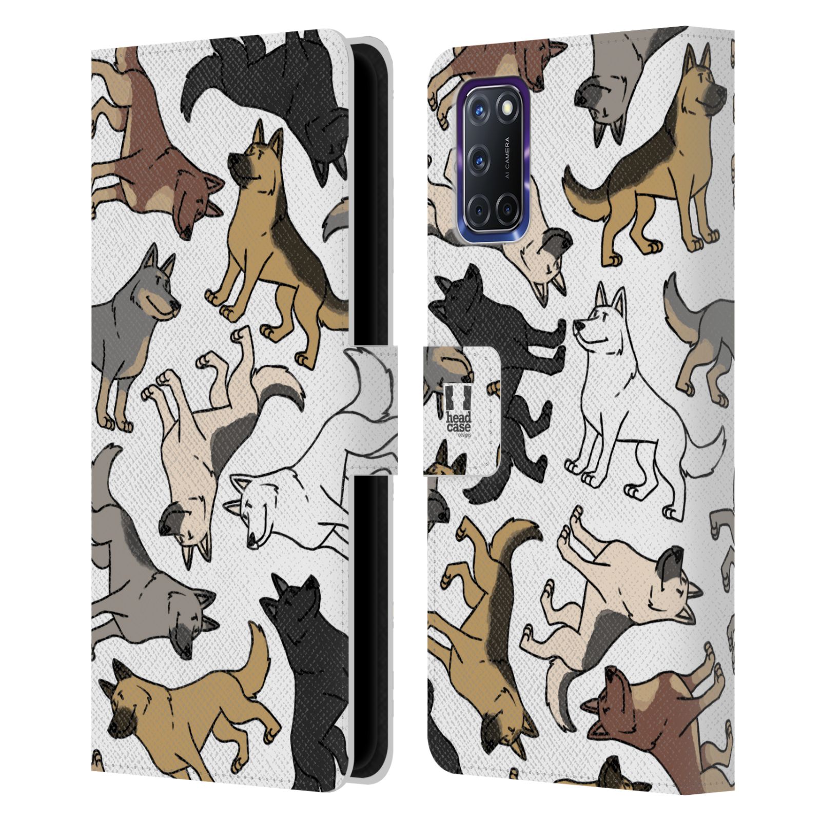 FUNDA HEAD CASE CON DIBUJO DE CUERO PARA LIBROS Y FONDO DE PANTALLA HEAD CASE CON PATRONES DE RAZA PERRO - Imagen 13 de 16