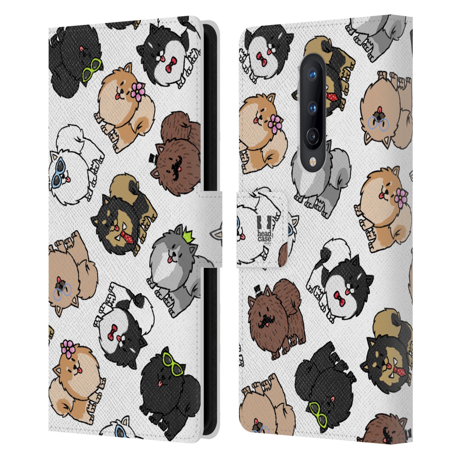 HEAD CASE DESIGNS DOG BREED PATTERNS LEATHER BOOK WALLET CASE FOR ONEPLUS PHONES - Picture 14 of 16