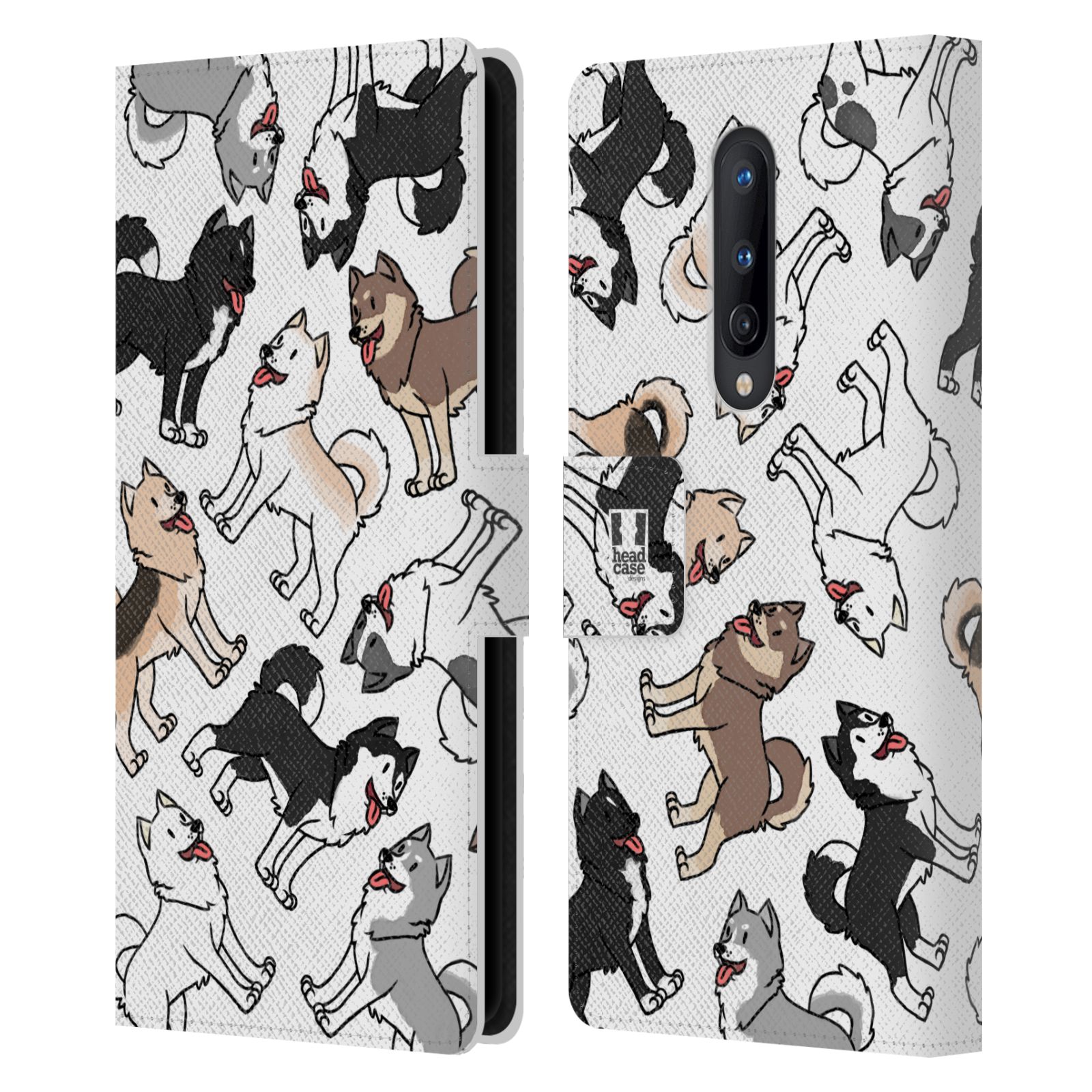 HEAD CASE DESIGNS DOG BREED PATTERNS LEATHER BOOK WALLET CASE FOR ONEPLUS PHONES - Picture 16 of 16