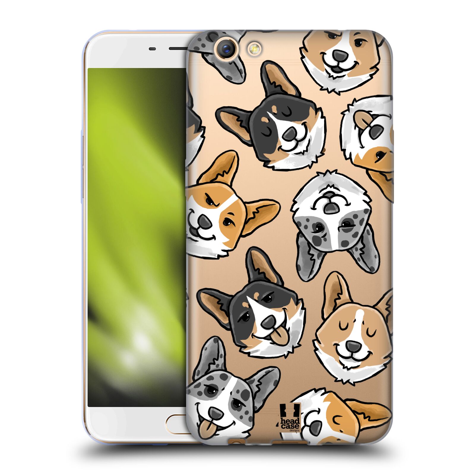 FUNDA DE GEL SUAVE HEAD CASE DESIGNS CON PATRONES DE CABEZA DE PERRO PARA TELÉFONOS OPPO - Imagen 9 de 12