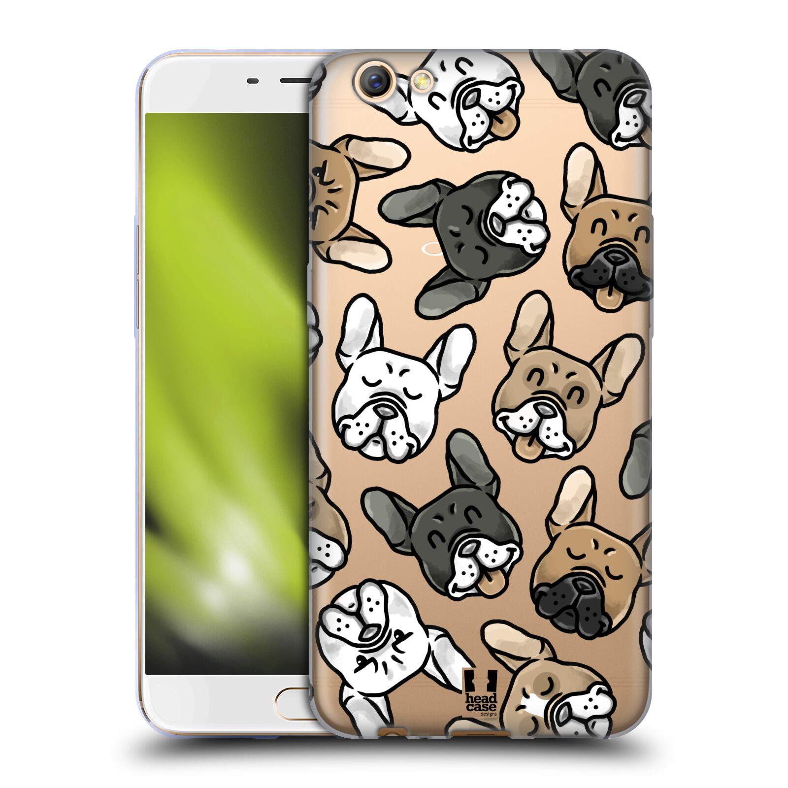 FUNDA DE GEL SUAVE HEAD CASE DESIGNS CON PATRONES DE CABEZA DE PERRO PARA TELÉFONOS OPPO - Imagen 11 de 12