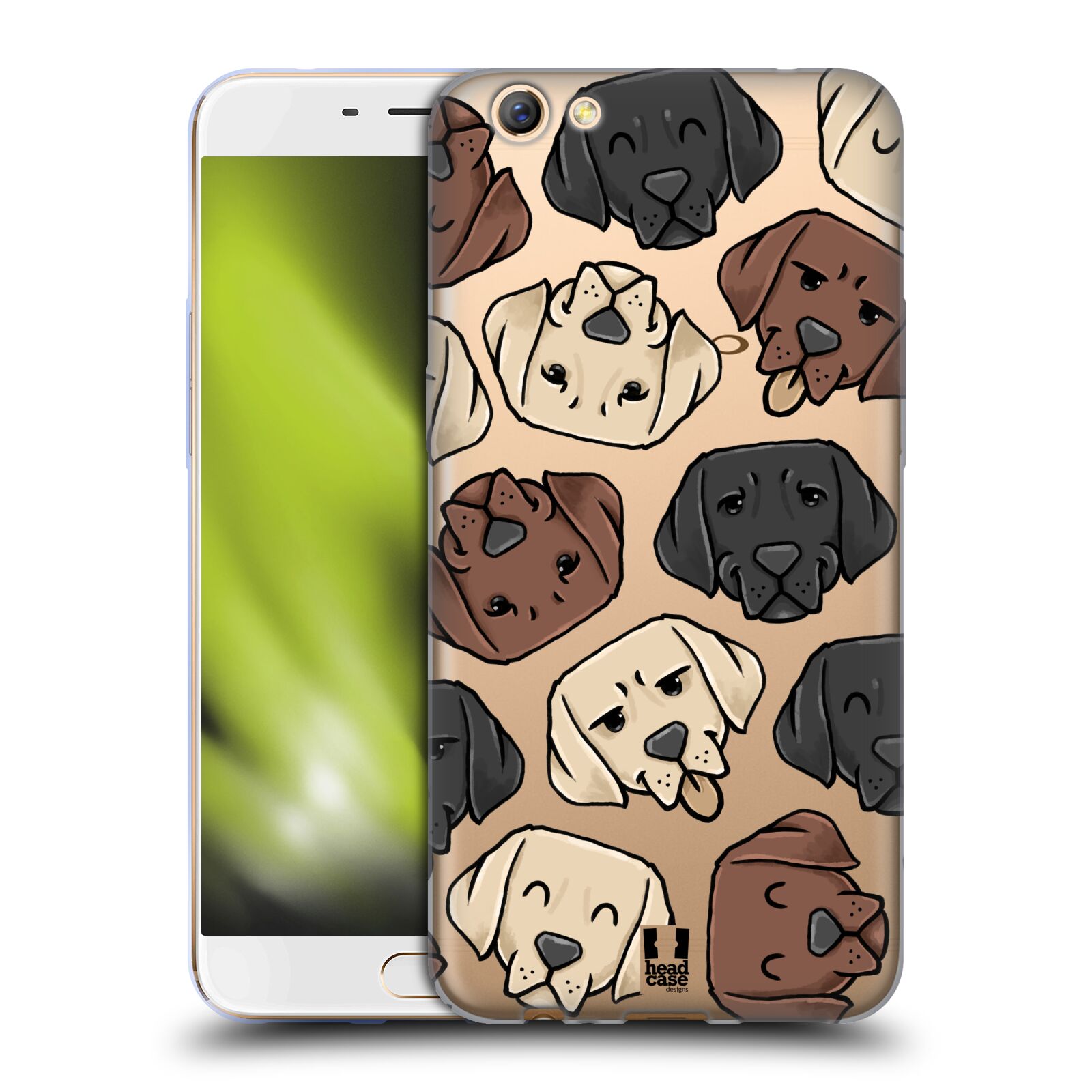 FUNDA DE GEL SUAVE HEAD CASE DESIGNS CON PATRONES DE CABEZA DE PERRO PARA TELÉFONOS OPPO - Imagen 12 de 12