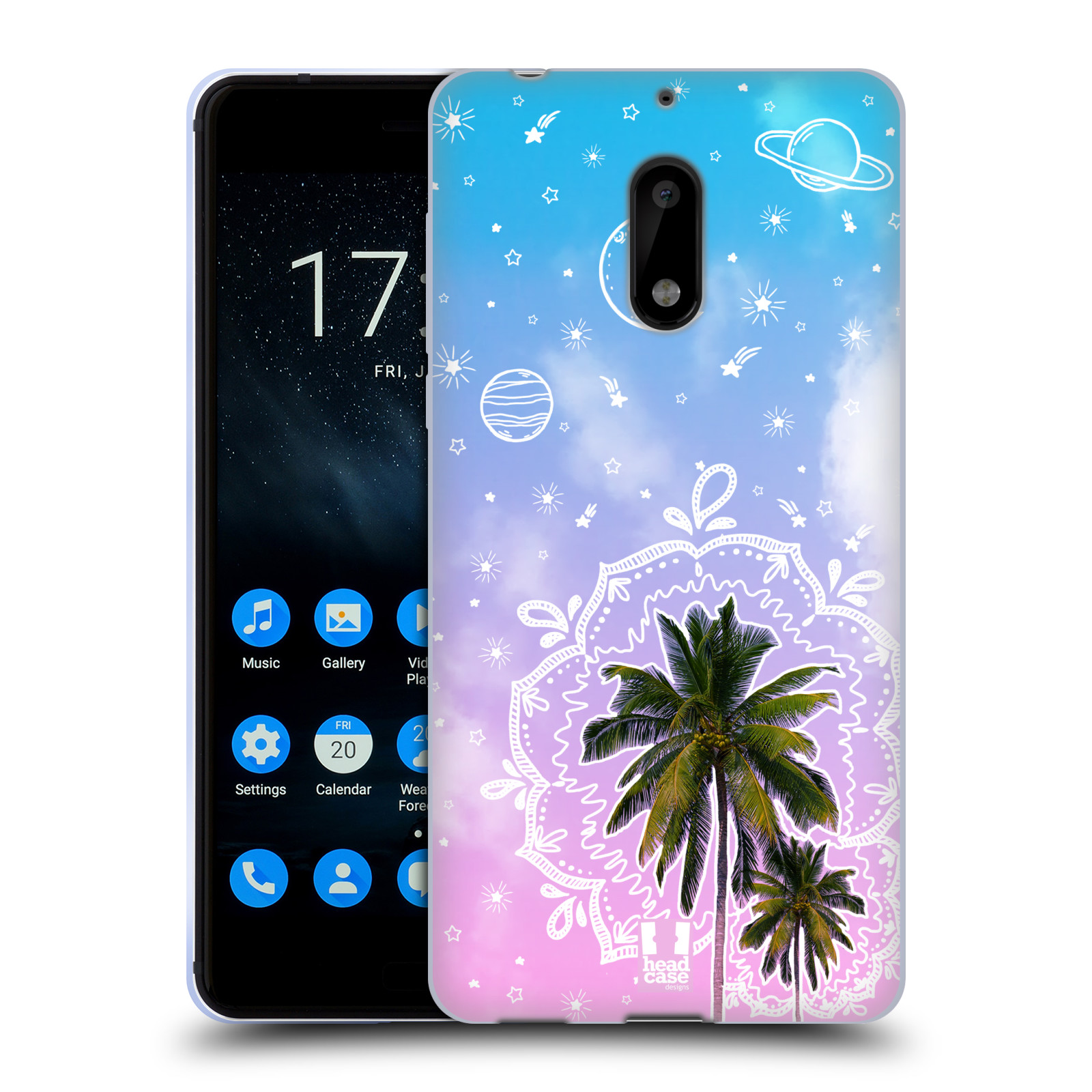 FUNDA HEAD CASE DESIGNS CON DIBUJO DE DOODLE DREAM GEL SUAVE Y FONDO DE PANTALLA PARA TELÉFONOS NOKIA 1 - Imagen 8 de 10