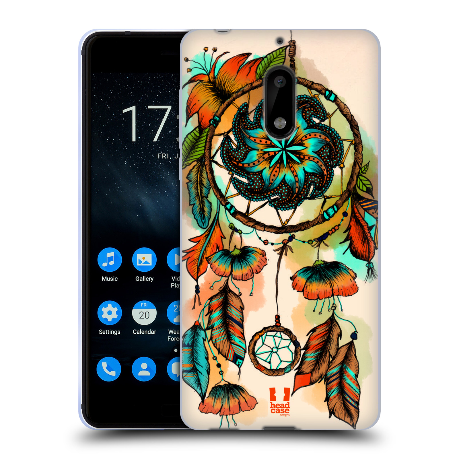 CUSTODIA HEAD CASE DESIGNS DREAMCATCHER BLOOM MORBIDA IN GEL PER NOKIA PHONES 1 - Foto 8 di 11