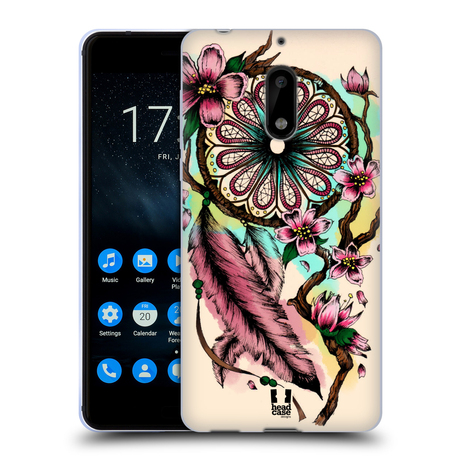 CUSTODIA HEAD CASE DESIGNS DREAMCATCHER BLOOM MORBIDA IN GEL PER NOKIA PHONES 1 - Foto 9 di 11