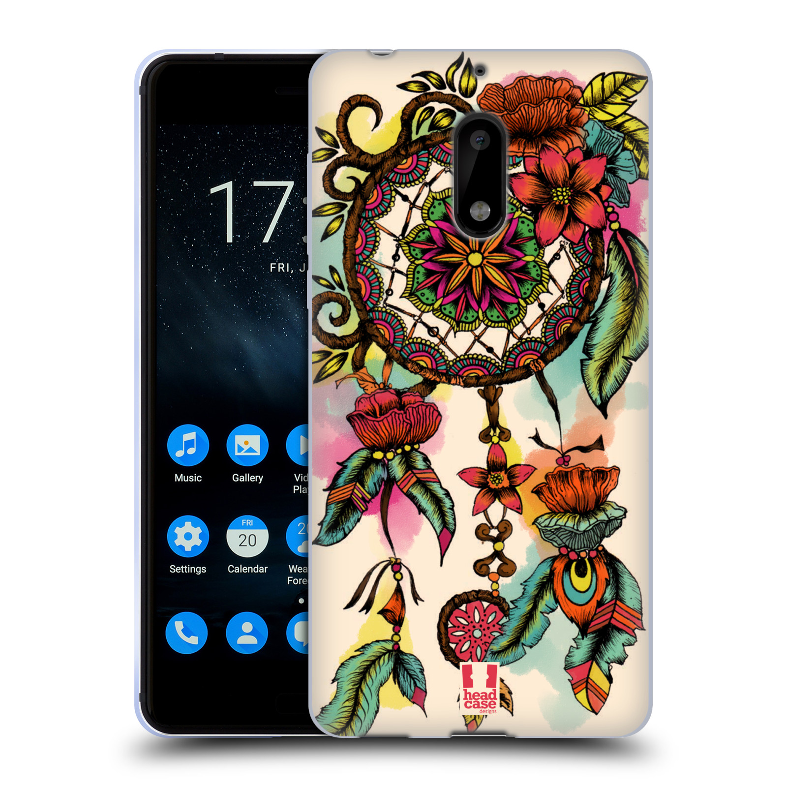 CUSTODIA HEAD CASE DESIGNS DREAMCATCHER BLOOM MORBIDA IN GEL PER NOKIA PHONES 1 - Foto 10 di 11