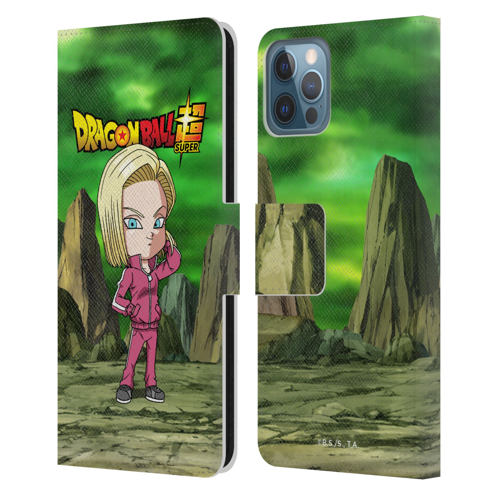 Android 18 Leather Wallet Case for iPhone 12 / 12 Pro