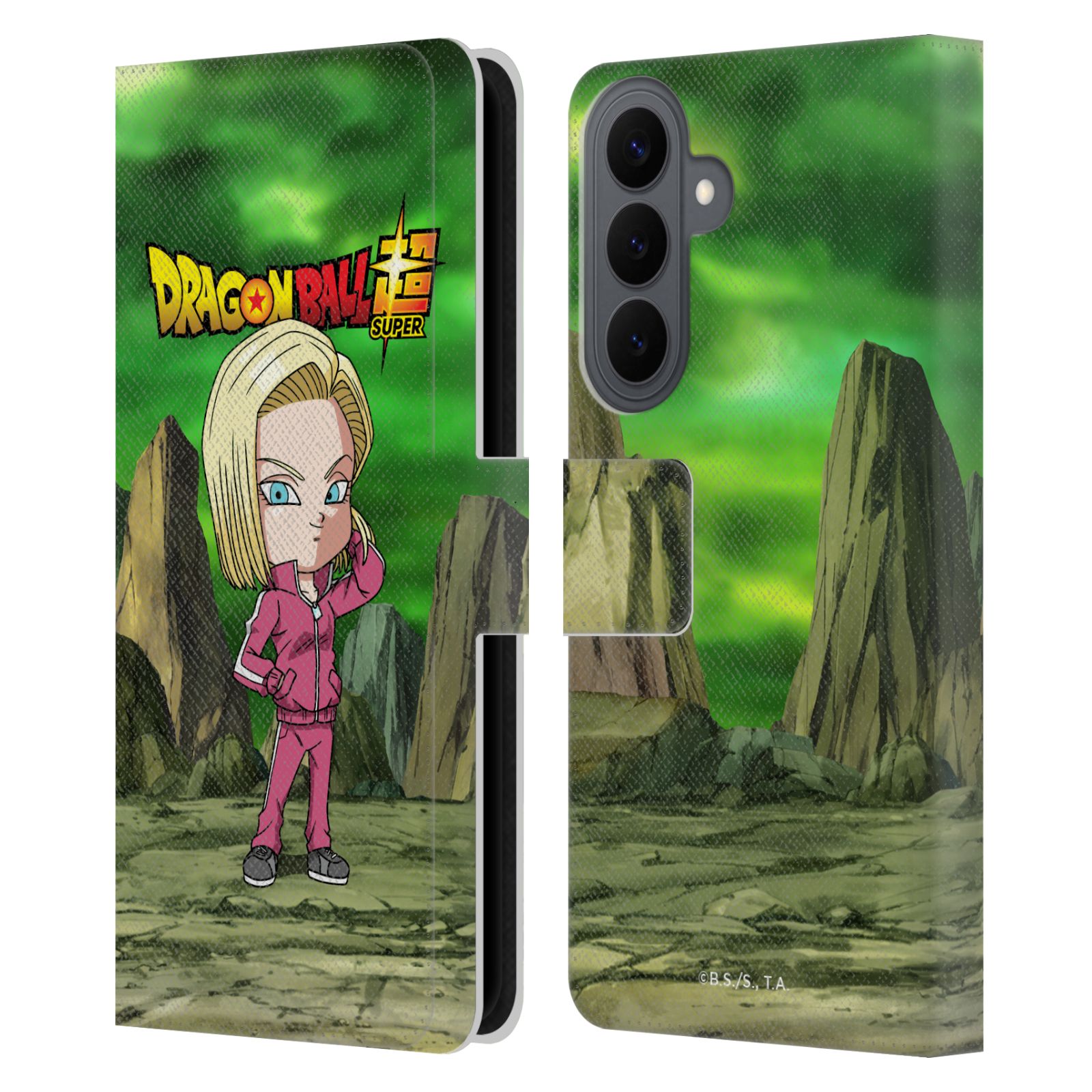 Android 18 Leather Wallet Case for Galaxy S26 Plus