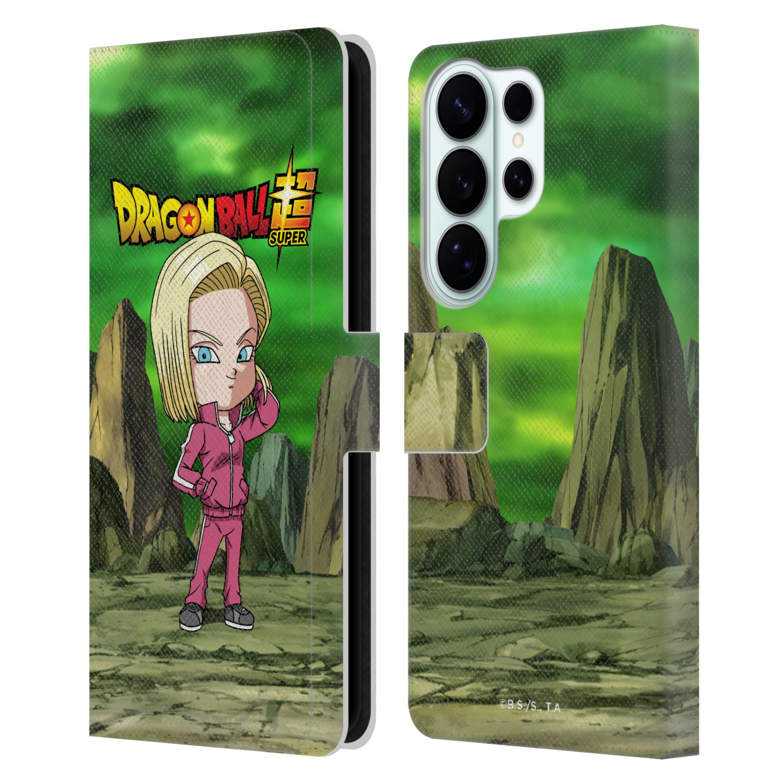 Android 18 Leather Wallet Case for Galaxy S26 Ultra