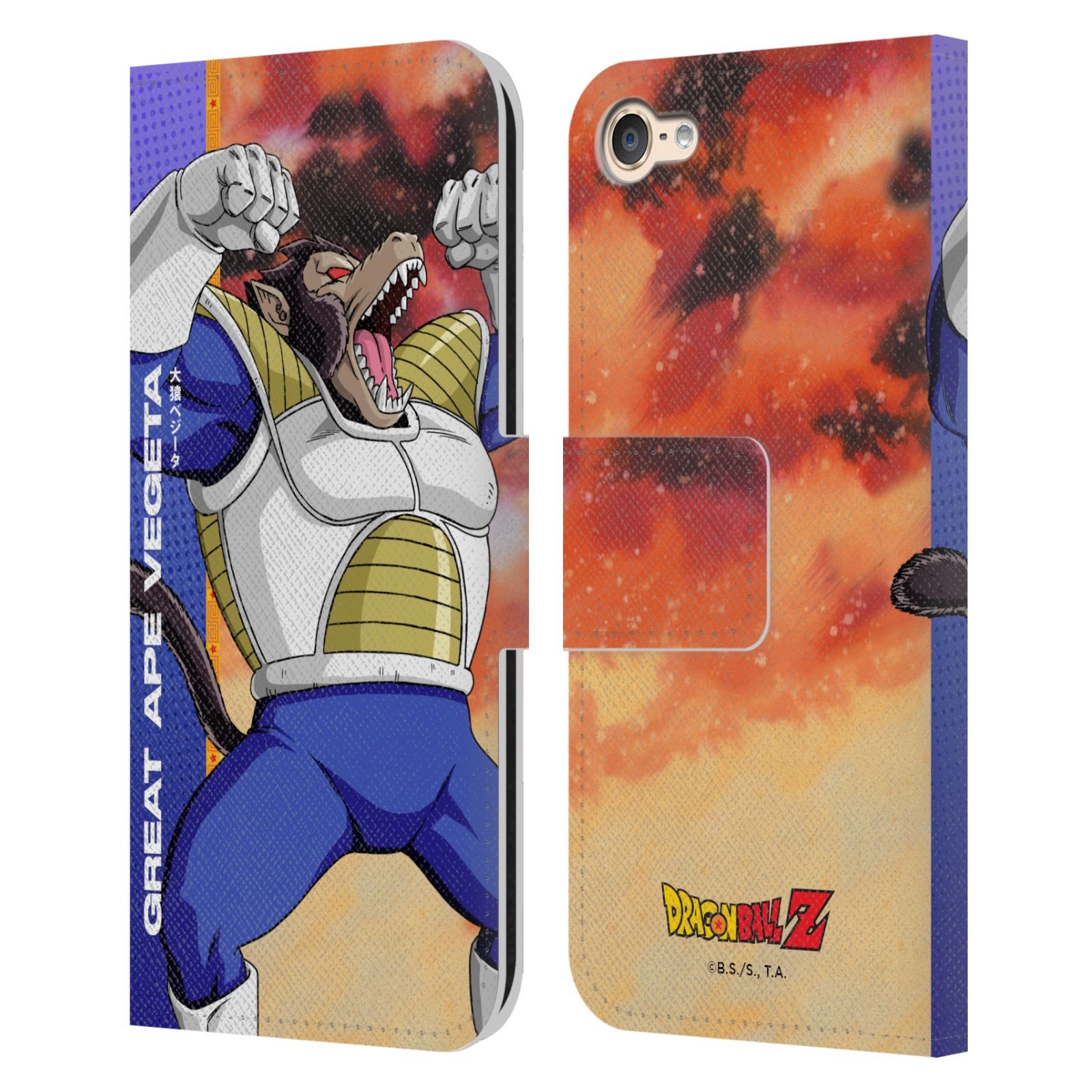 DRAGON BALL Z SAIYAN ARC CHARACTERS LEATHER BOOK CASE FOR APPLE iPOD TOUCH MP3