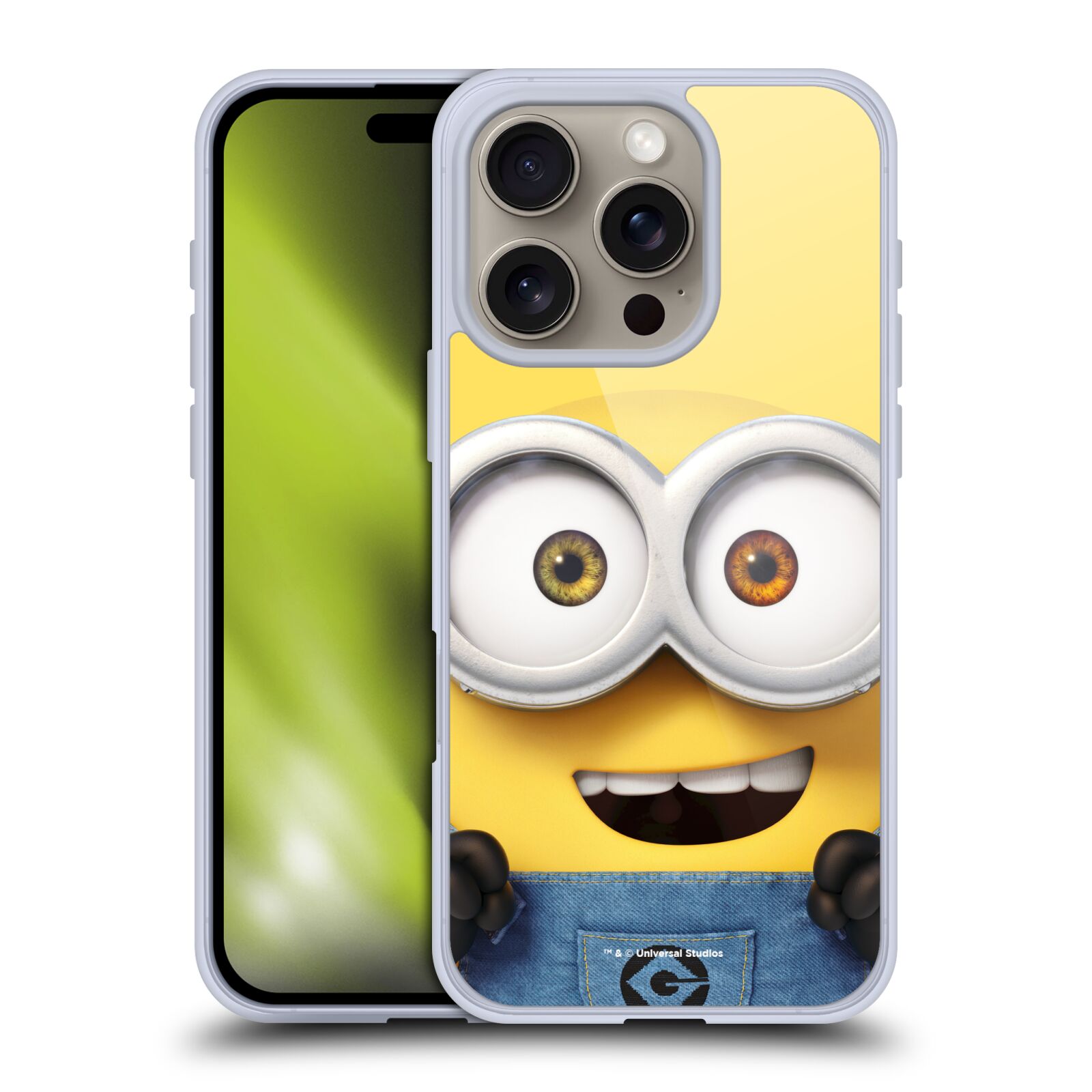 Silikonové lesklé pouzdro Apple iPhone 16 Pro - Head Case - Mimoň Bob z filmu Já, padouch - Despicable Me (Lesklý silikonový kryt, obal, pouzdro na mobilní telefon Apple iPhone 16 Pro s oficiálním licencovaným motivem Mimoň Bob z filmu Já, padouch -)