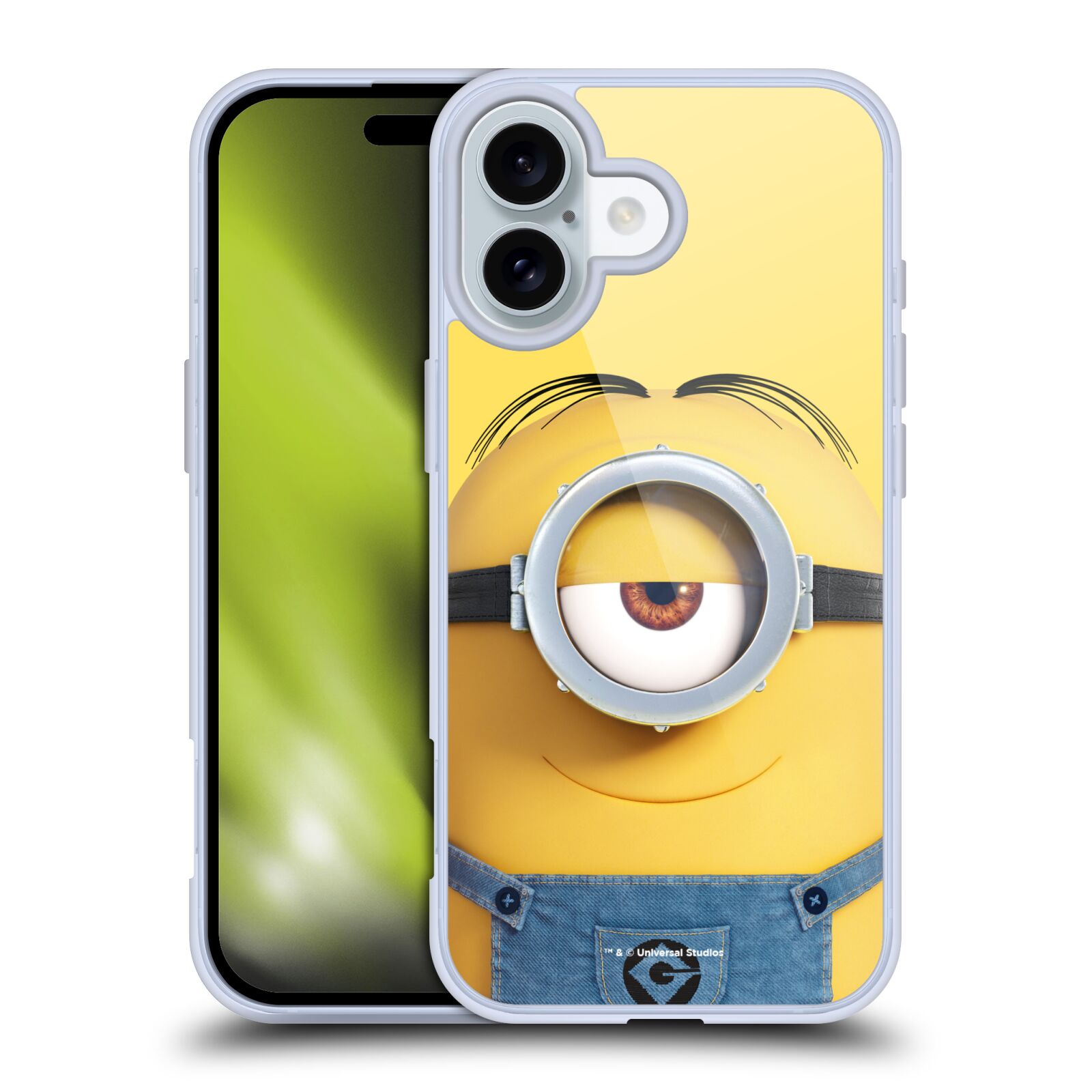 Silikonové lesklé pouzdro Apple iPhone 16 - Head Case - Mimoň Stuart z filmu Já, padouch - Despicable Me (Lesklý silikonový kryt, obal, pouzdro na mobilní telefon Apple iPhone 16 s oficiálním licencovaným motivem Mimoň Stuart z filmu Já, padouch -)