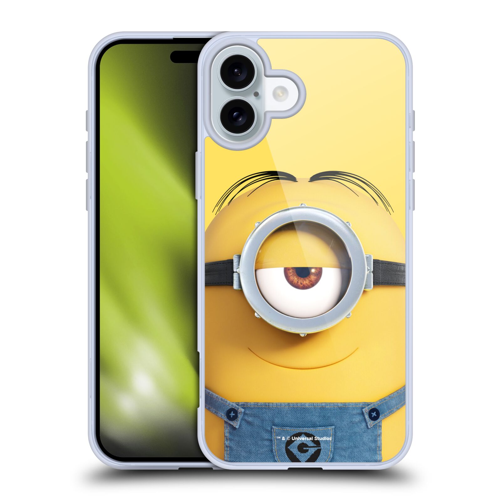 Silikonové lesklé pouzdro Apple iPhone 16 Plus - Head Case - Mimoň Stuart z filmu Já, padouch - Despicable Me (Lesklý silikonový kryt, obal, pouzdro na mobilní telefon Apple iPhone 16 Plus s oficiálním licencovaným motivem Mimoň Stuart z filmu Já, padouch