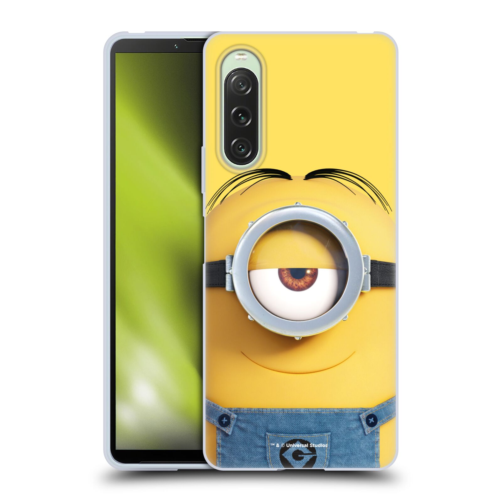 Silikonové pouzdro - Sony Xperia 10 V - Head Case - Mimoň Stuart z filmu Já, padouch - Despicable Me (Silikonový kryt, obal, pouzdro na mobilní telefon Sony Xperia 10 V s oficiálním licencovaným motivem Mimoň Stuart z filmu Já, padouch - Despicable Me)