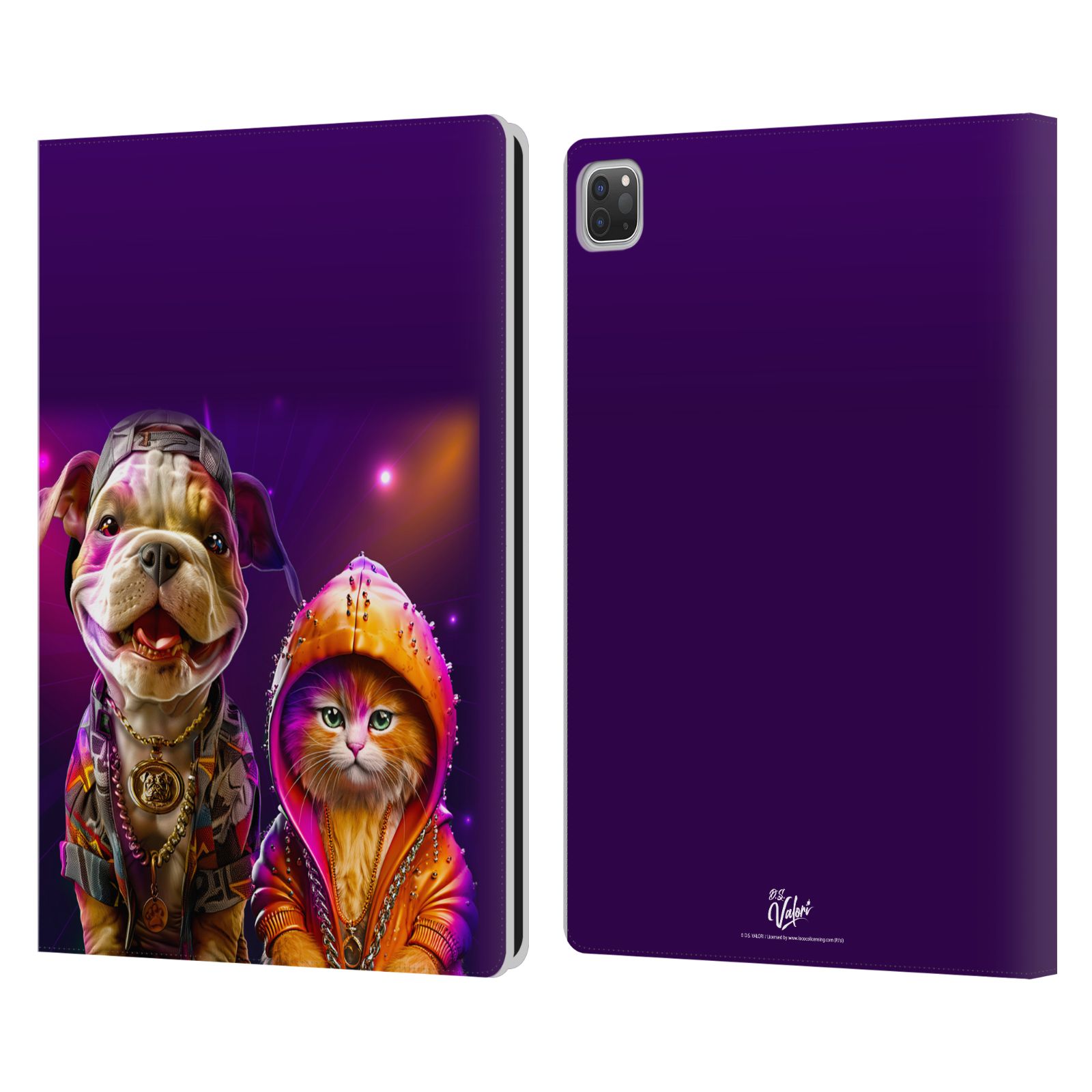 OFFICIAL D.S. VALORI KITTY AND PUPPY LEATHER BOOK CASE FOR APPLE iPAD - Photo 9/20
