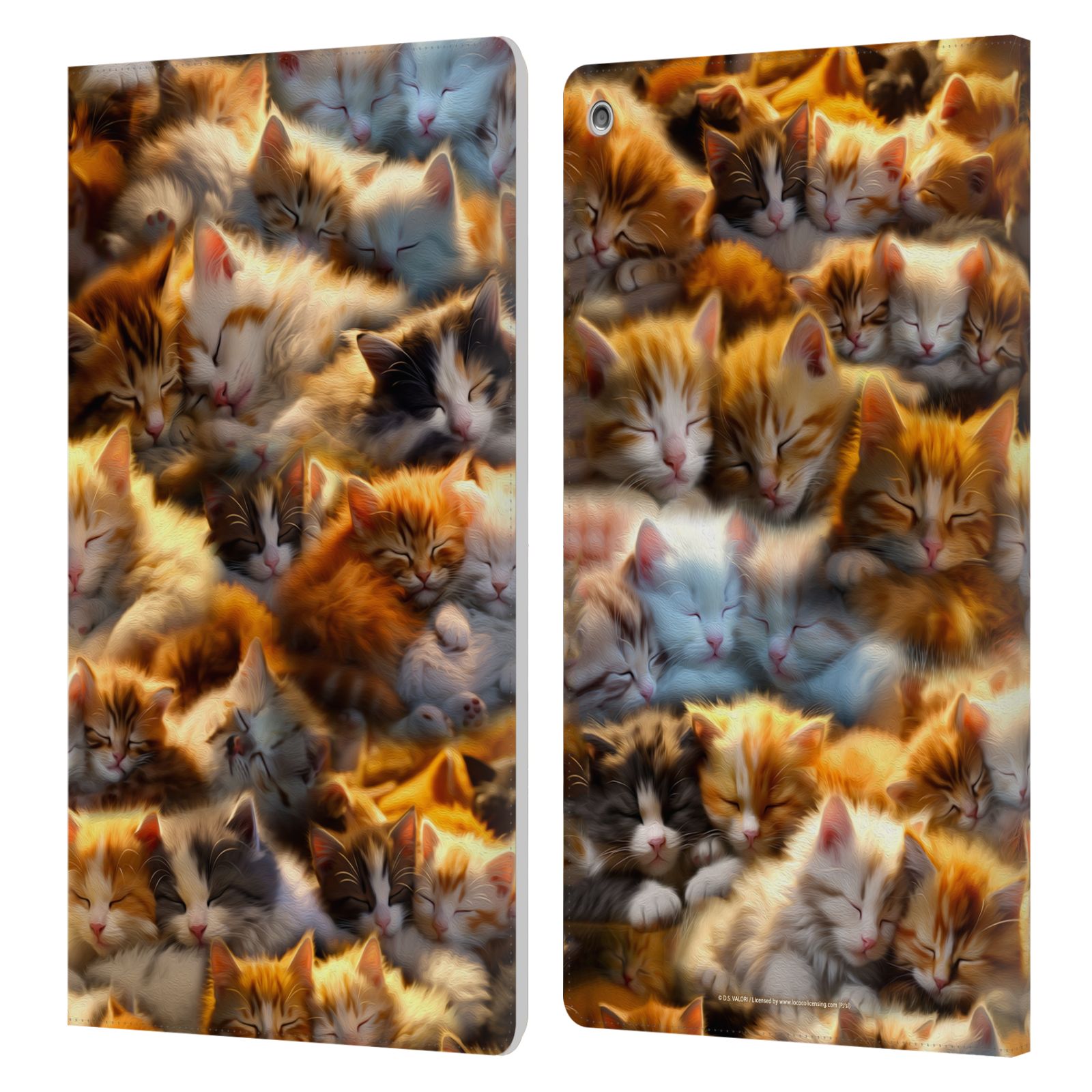 OFFICIAL D.S. VALORI KITTY AND PUPPY LEATHER BOOK CASE FOR AMAZON FIRE - Bild 13 von 20