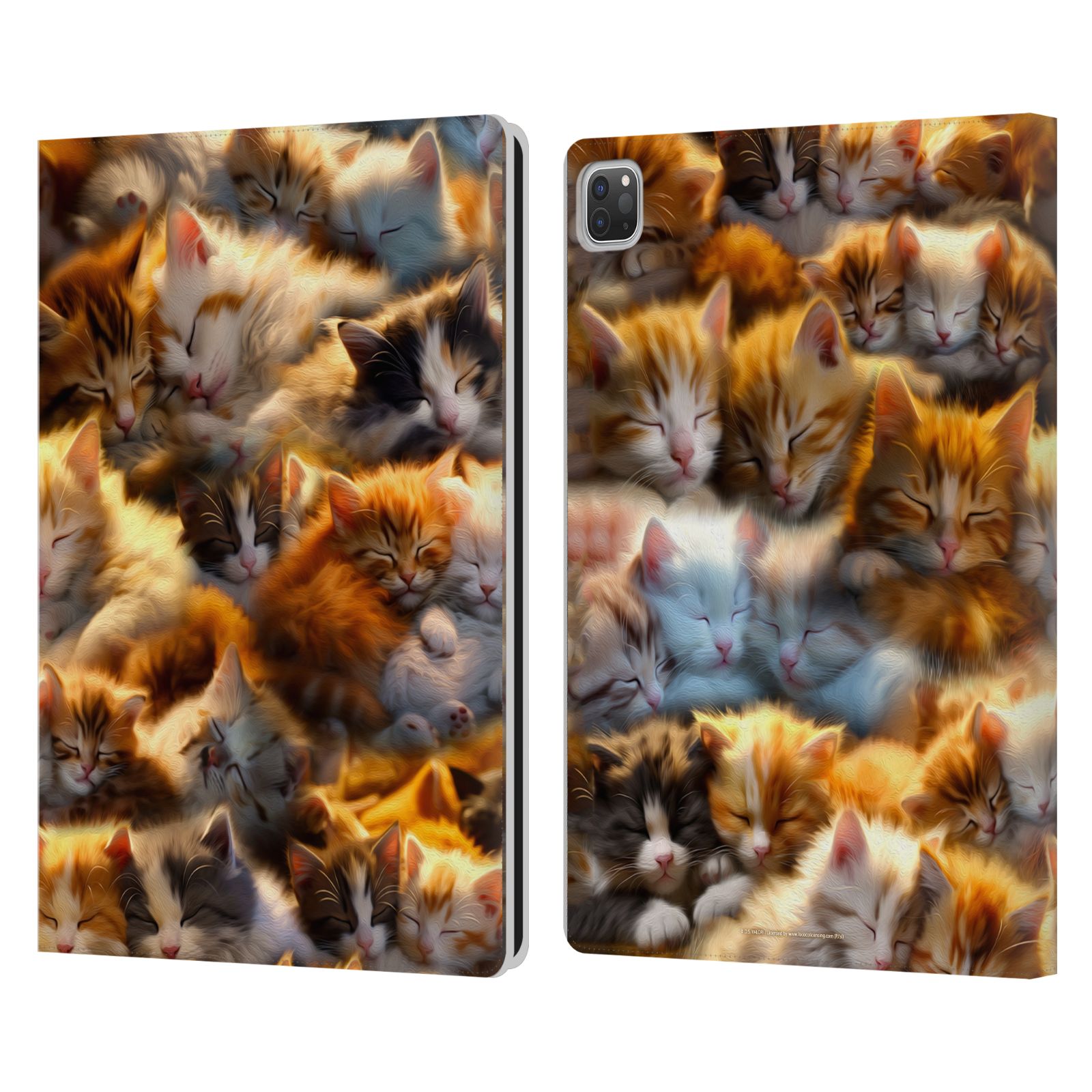 OFFICIAL D.S. VALORI KITTY AND PUPPY LEATHER BOOK CASE FOR APPLE iPAD - Photo 13/20