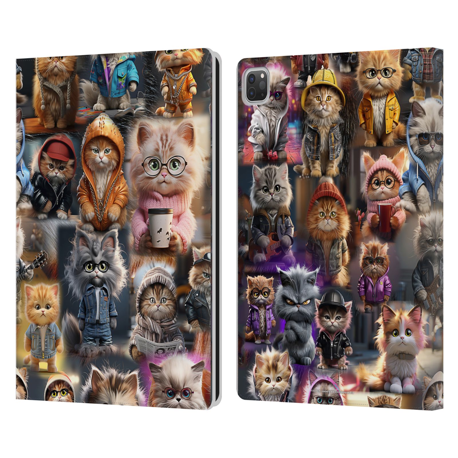 OFFICIAL D.S. VALORI KITTY AND PUPPY LEATHER BOOK CASE FOR APPLE iPAD - Photo 15/20