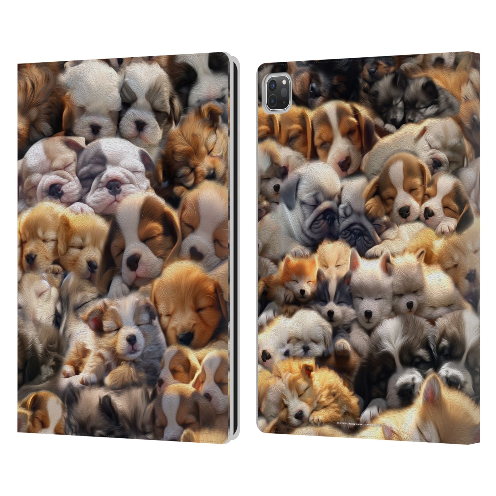 OFFICIAL D.S. VALORI KITTY AND PUPPY LEATHER BOOK CASE FOR APPLE iPAD - Photo 17/20