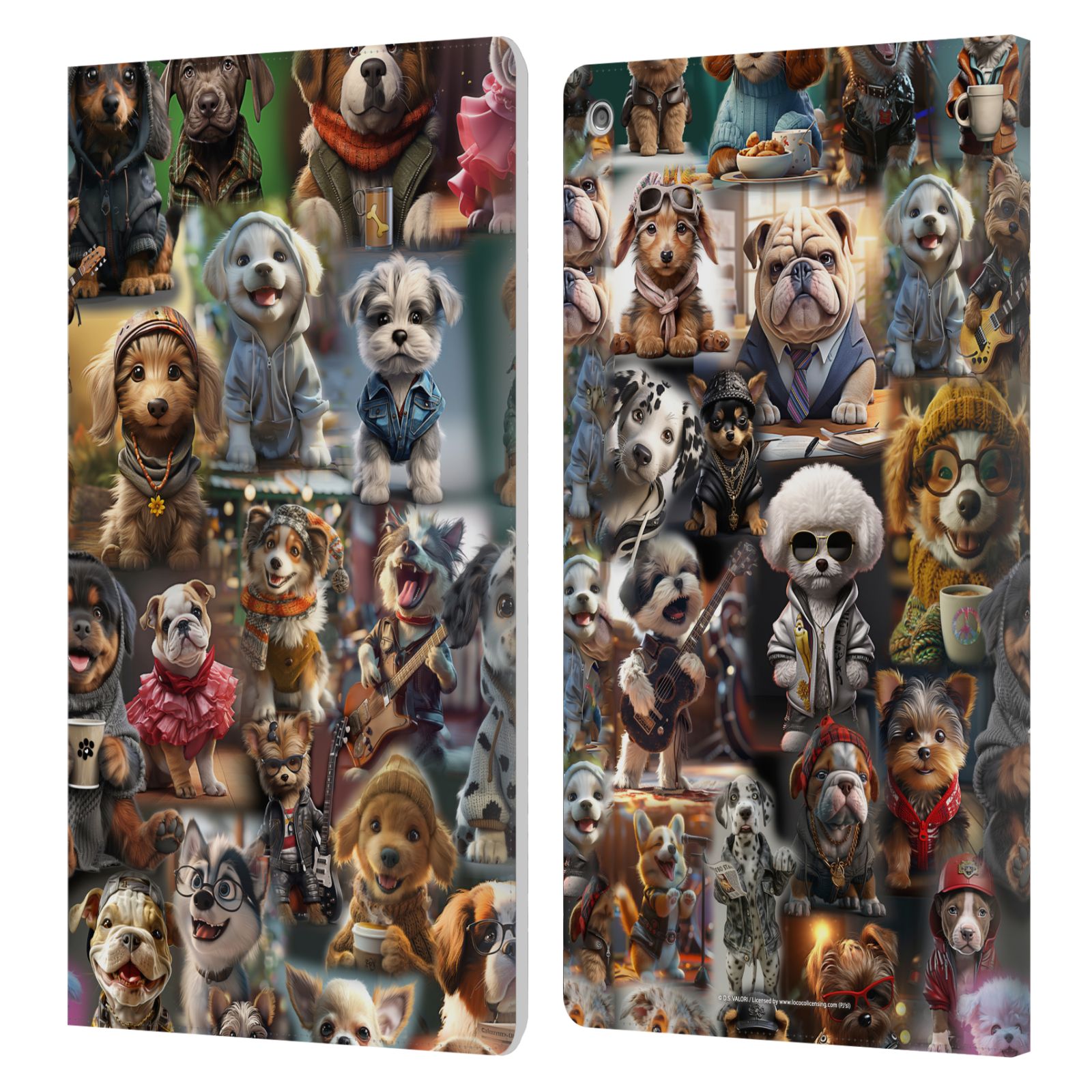 OFFICIAL D.S. VALORI KITTY AND PUPPY LEATHER BOOK CASE FOR AMAZON FIRE - Bild 18 von 20