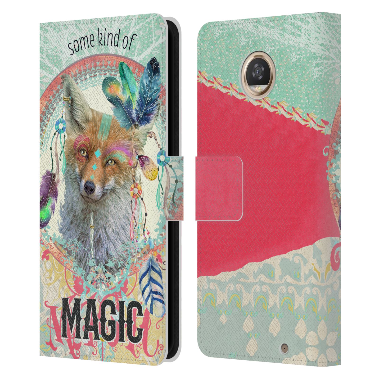 OFFICIAL DUIRWAIGH BOHO ANIMALS LEATHER BOOK WALLET CASE FOR MOTOROLA PHONES - Picture 7 of 10