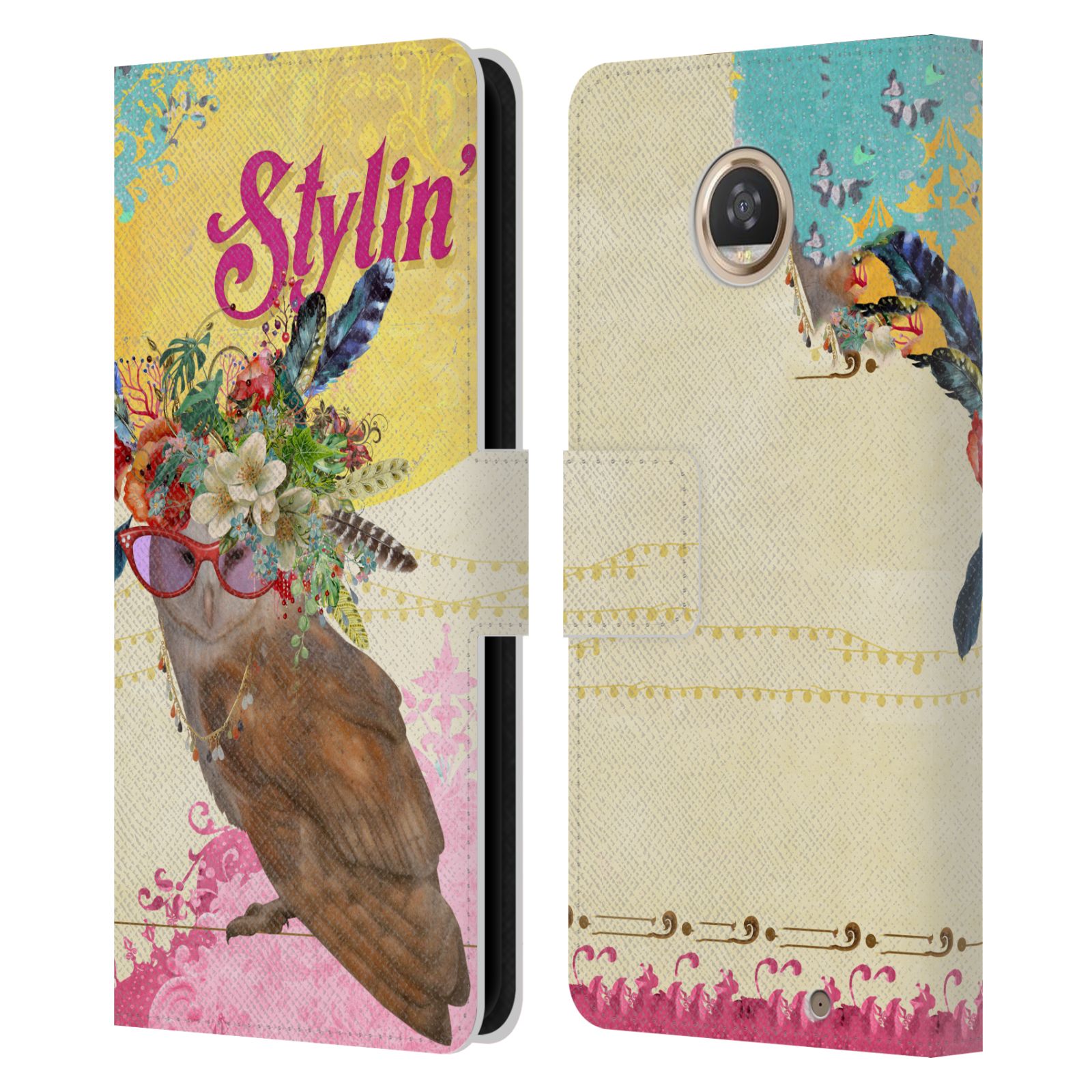OFFICIAL DUIRWAIGH BOHO ANIMALS LEATHER BOOK WALLET CASE FOR MOTOROLA PHONES - Picture 8 of 10