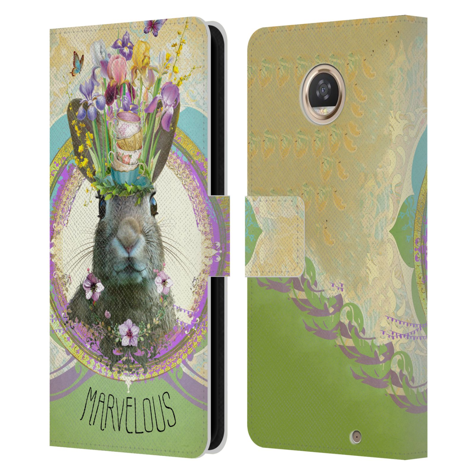 OFFICIAL DUIRWAIGH BOHO ANIMALS LEATHER BOOK WALLET CASE FOR MOTOROLA PHONES - Picture 9 of 10